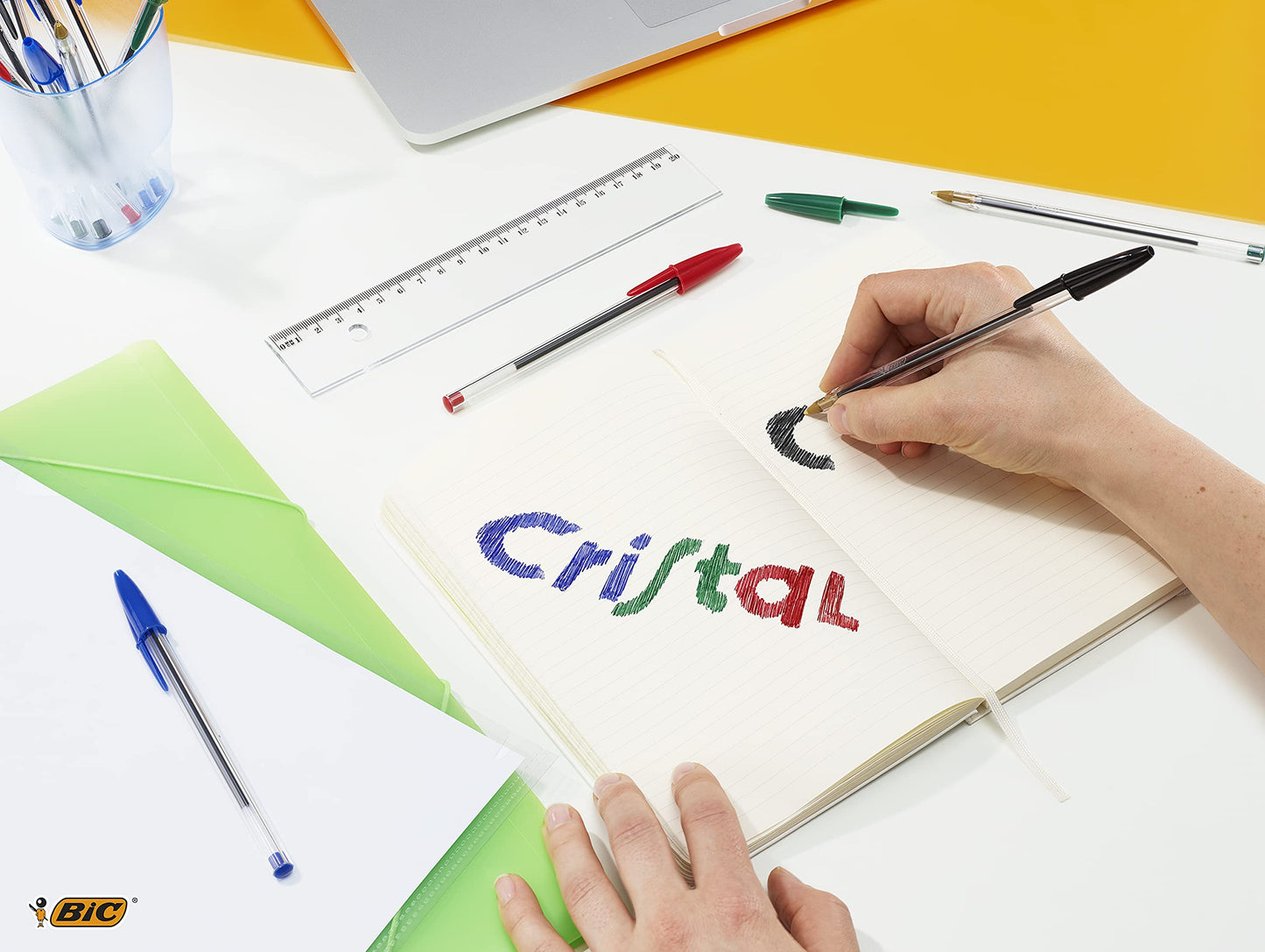 BIC Cristal Original Ballpoint Pens Medium Point (1 mm) – Perfect for School and Office – Assorted
