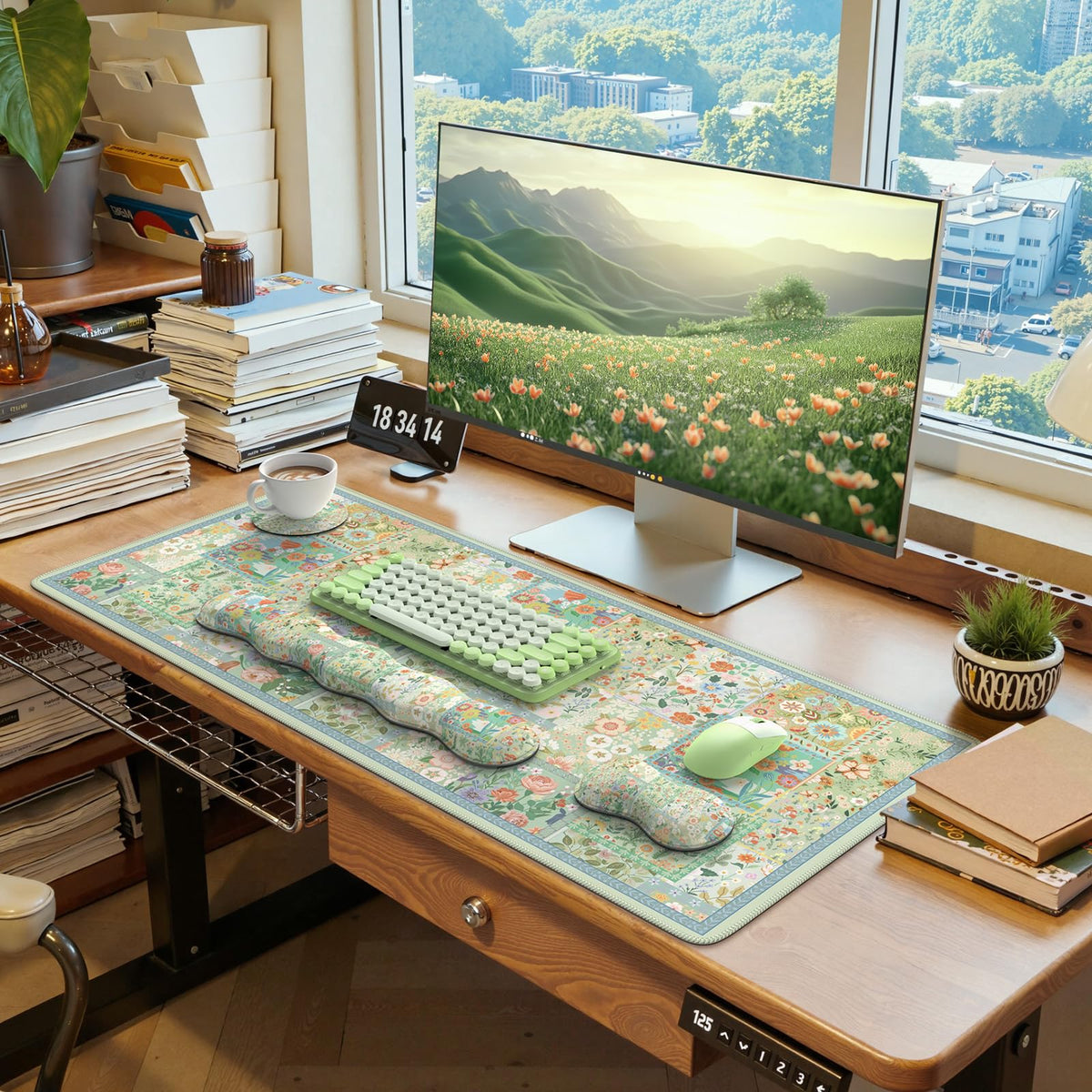 iLeadon Mouse Pad and Keyboard Wrist Rest, Large Computer Desk Mat Set