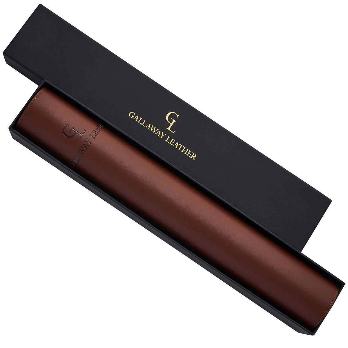 Gallaway Leather Desk Mat, Office Writing Desk Pad, Large 36" x 17" Dark Brown, for Top of Desks