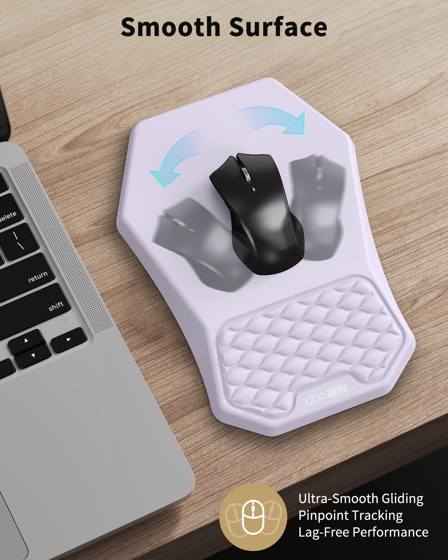 Ergonomic Mouse Pad with Wrist Rest & Keyboard Wrist Rest Support Set