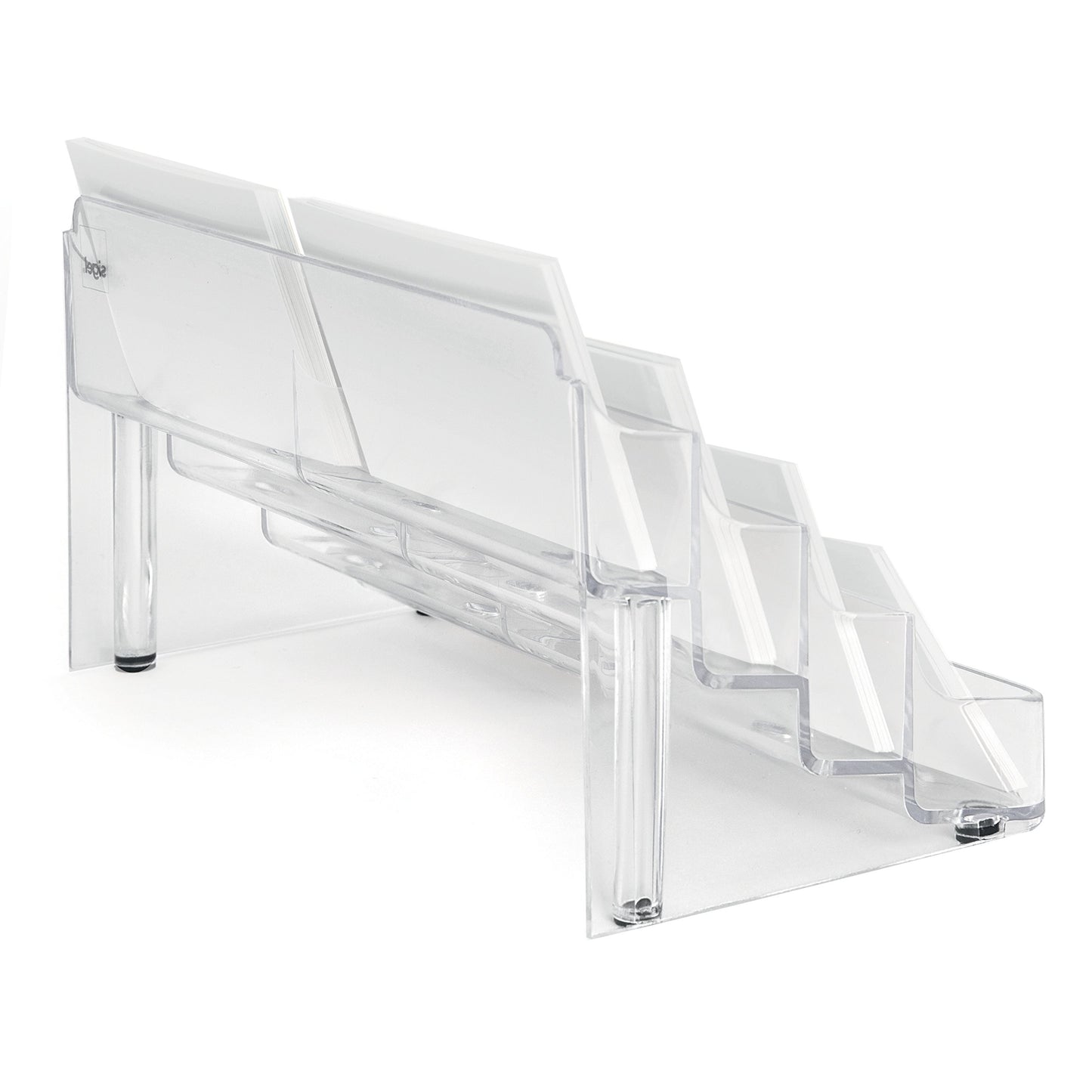 Sigel VA138 Business Card Display Stand, Clear, for up to 560 Cards (max. 3.7 x 3.35 inches)