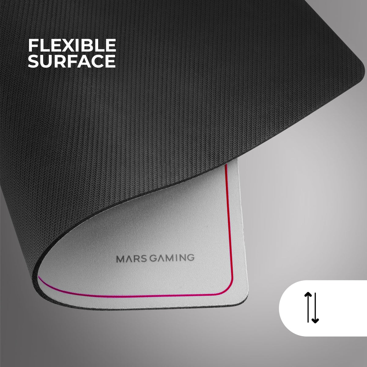 MARSGAMING MMP124, Gaming Mouse Pad 360x260mm, Rainbow Edge Design, Non-Slip Natural Rubber Base