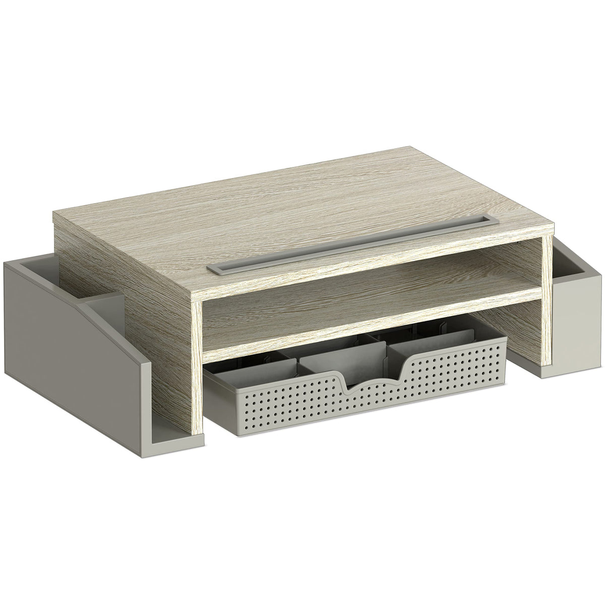 Simple Houseware Desk Monitor Stand Riser w/ Adjustable Tray, Maple