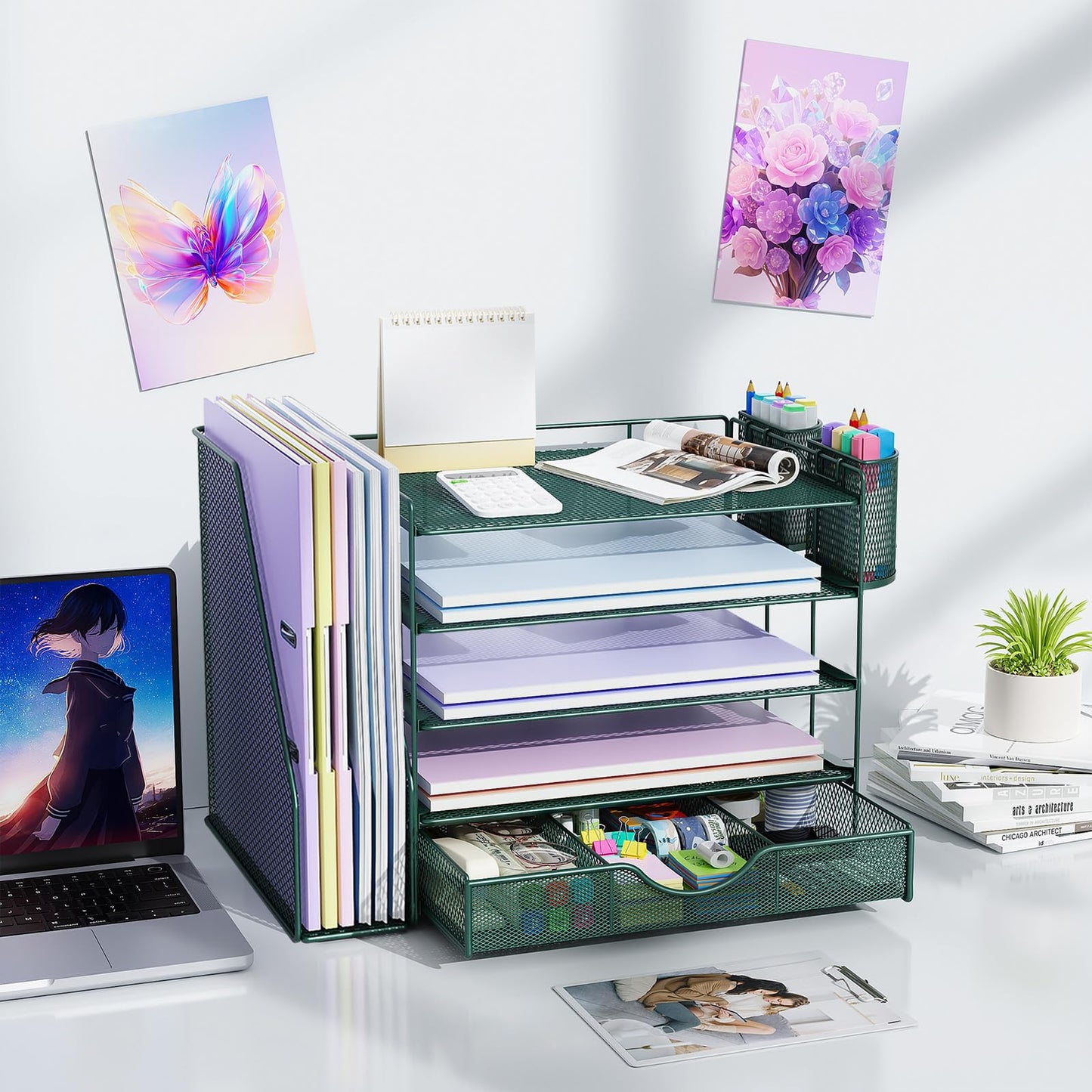 gianotter 5-Tier Desk Organizer with Drawers and File Holders