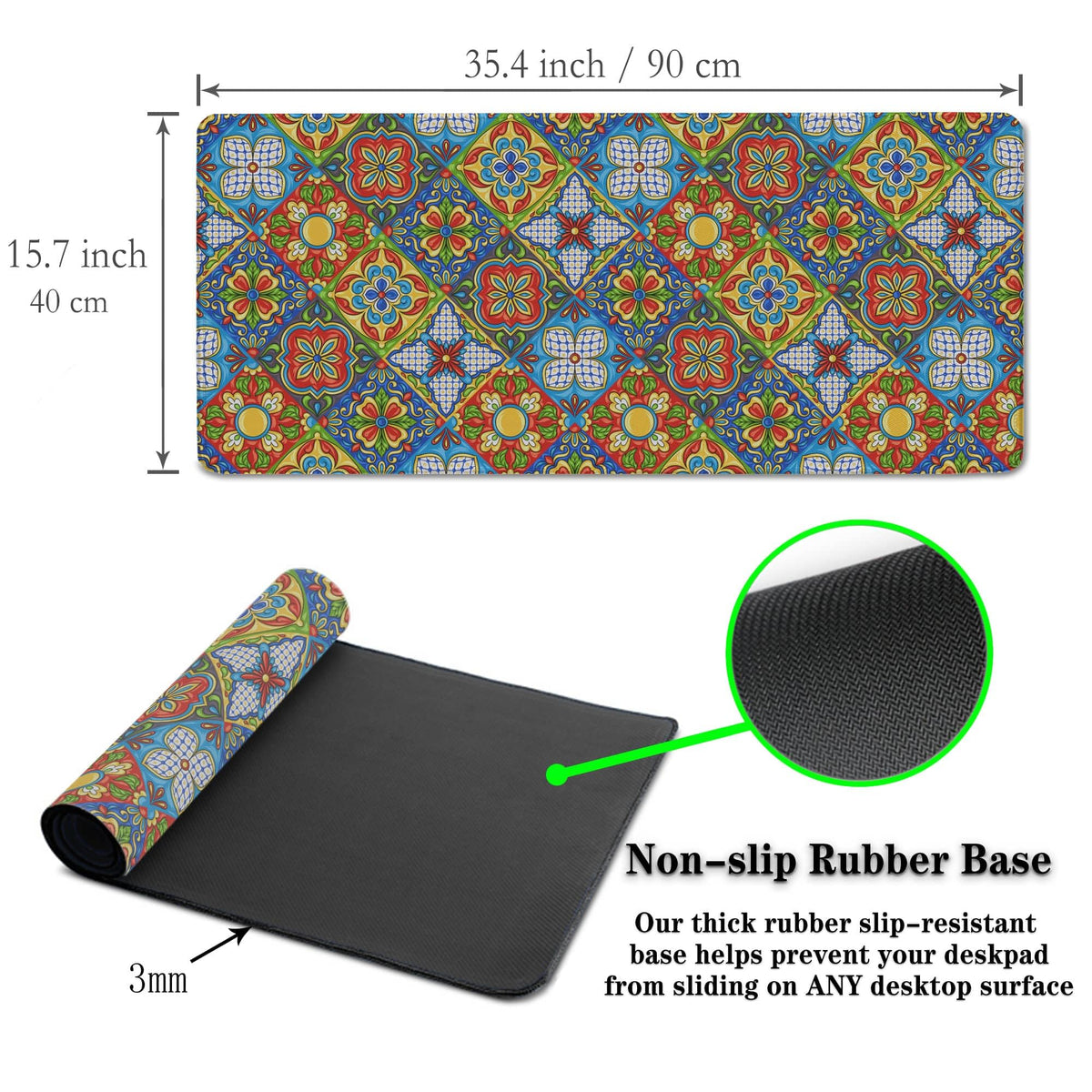 Samgula Extra Large Mouse Pads Gold Pad for Mouse Gaming Mousepad Computer Mat Large Mouse Mat