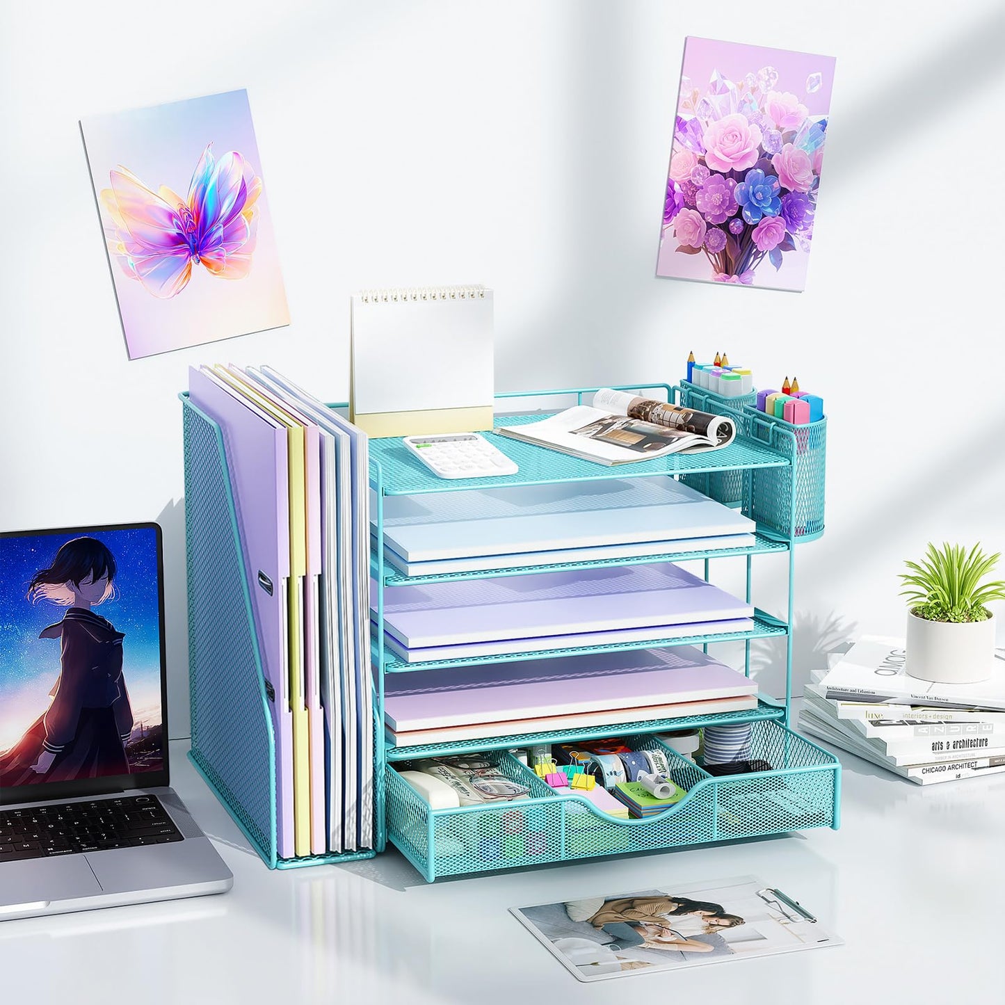 gianotter 5-Tier Desk Organizer with Drawers and File Holders