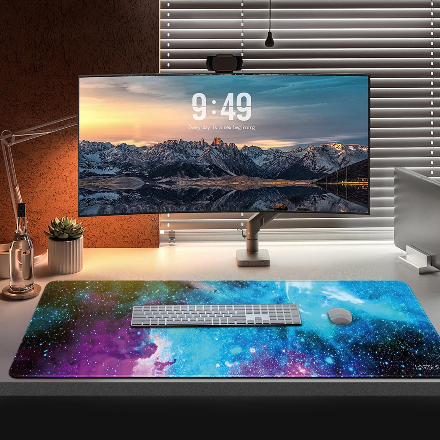 Mydours 40" x 16" Gaming Mouse Pad, XL Full Desk Pad (Purle Universe)