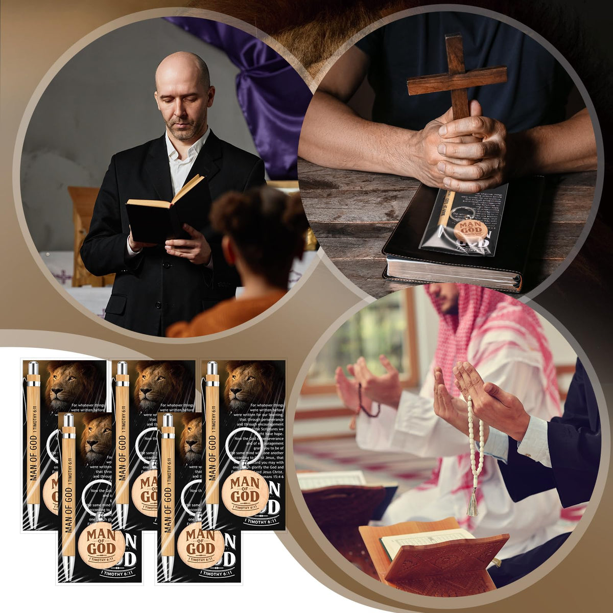 Landical 50 Sets Pastor Appreciation Gifts for Men Christian Pastor Gifts