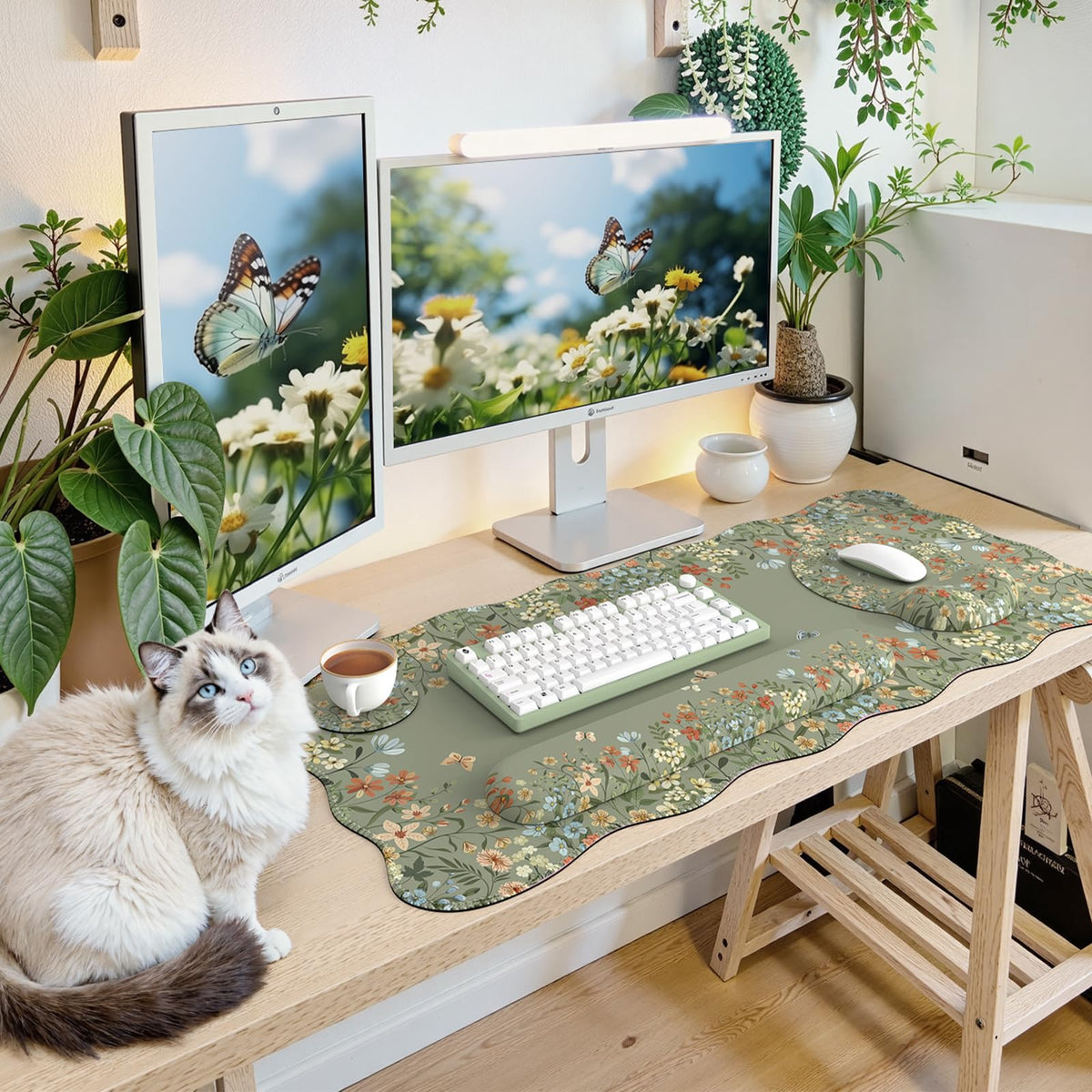 iCasso Keyboard Pad for Workspace, Green 35.4"x15.7" Desk Protector