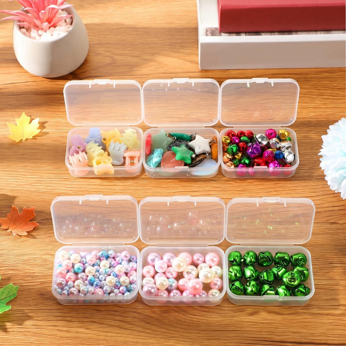 Jetec 30 Pieces Small Clear Plastic Storage Box, 2.5 x 1.7 x 0.8 Inch