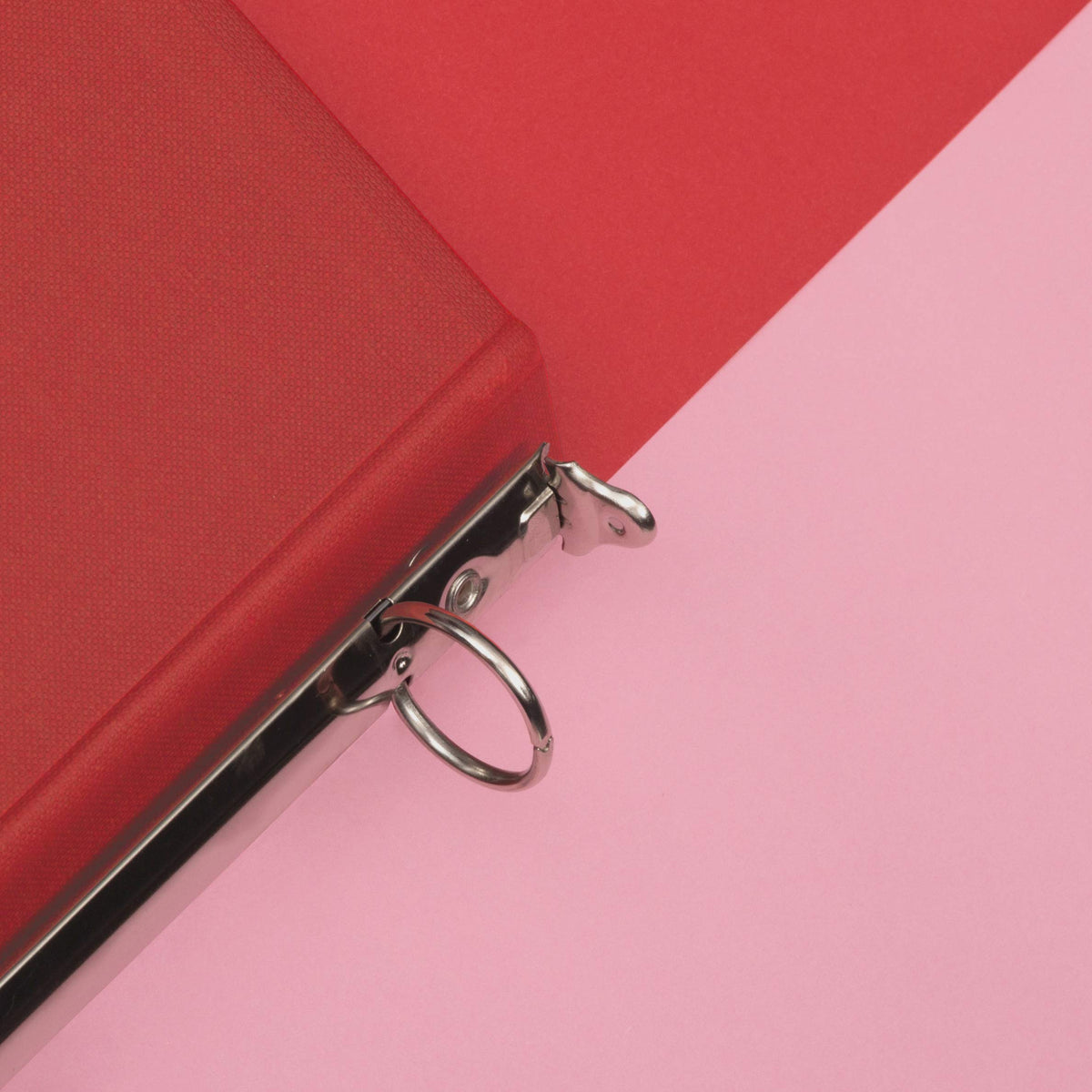 JAM PAPER Premium Linen Textured 1 inch Binders - Red 3 Ring Binder - Sold Individually