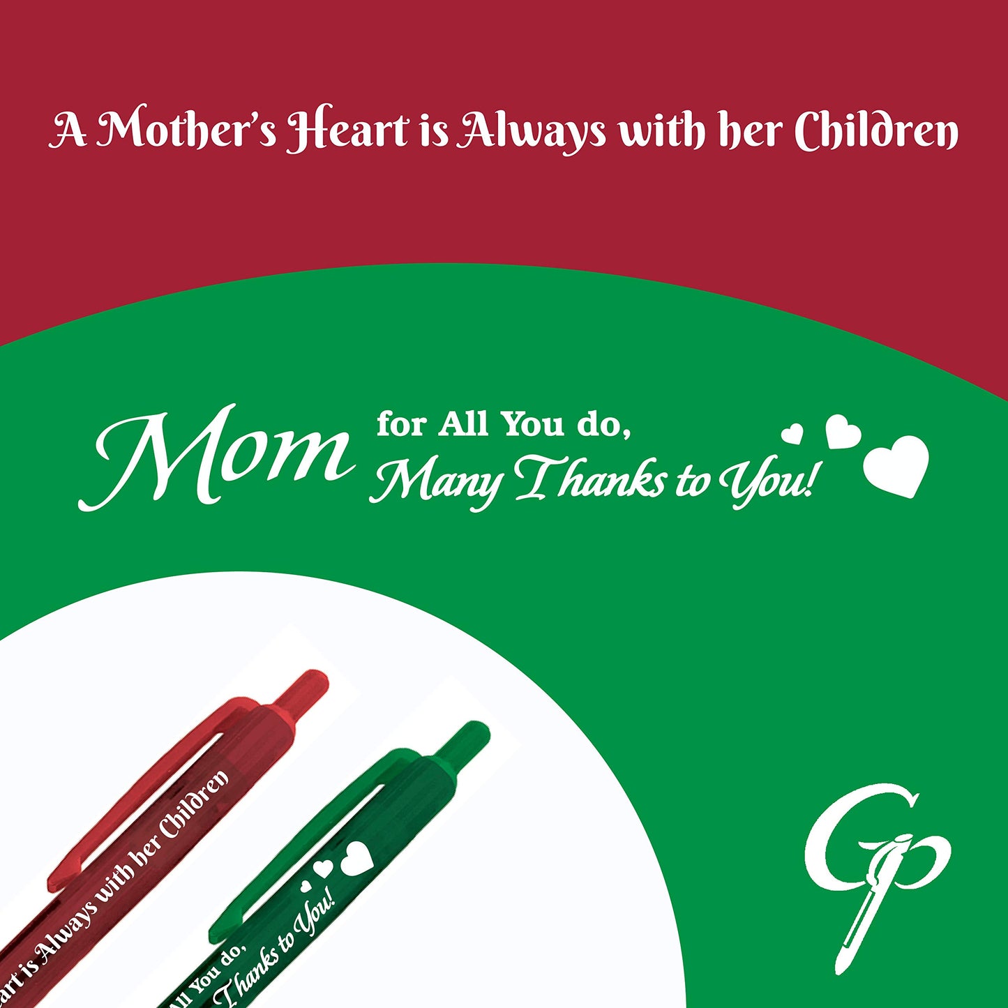 Greeting Pen 12 Translucent Mom Appreciation Pen Set, 3 Designs 46018 Cute Inspirational Pens for