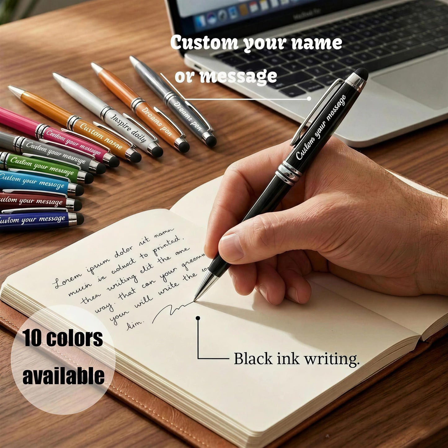 Ancolo Personalized retractable pens Gift for Bank, Office, Hotel Lobbies