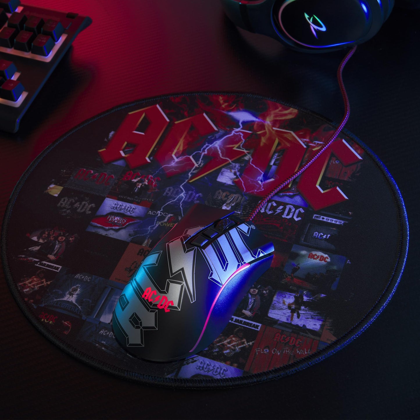 Subsoni Metal and Hard Rock Mouse - Anti-Slip Beaded Finish Mouse pad - Official License (AC/DC)