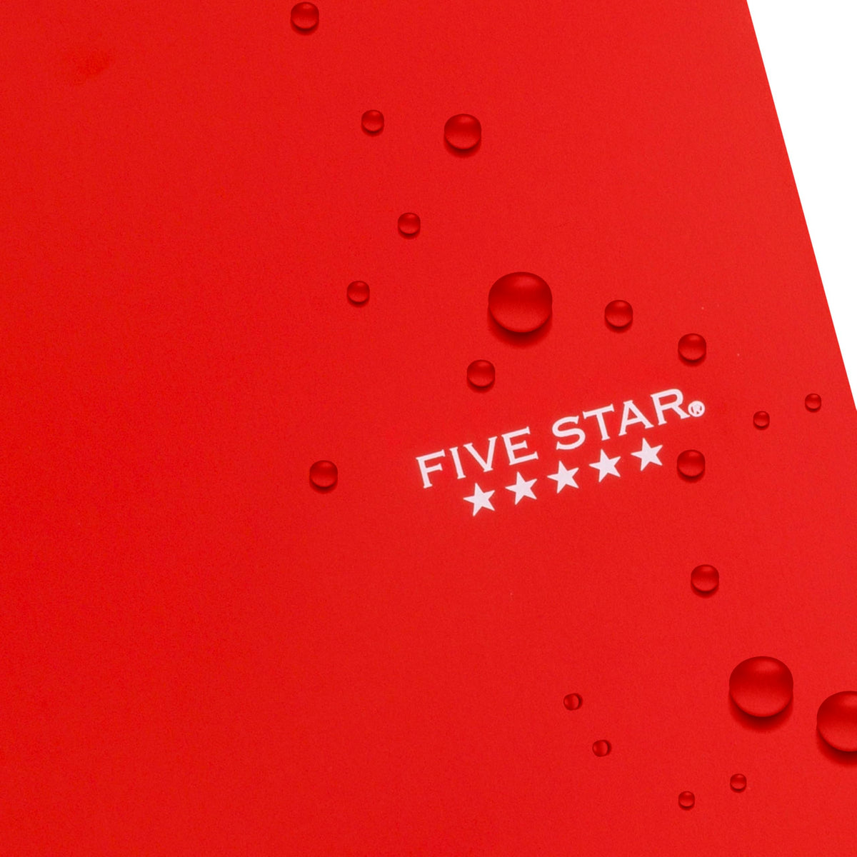 Five Star Spiral Notebook + Study App, 3 Subject, Wide Ruled Paper, 10-1/2" x 8", 150 Sheets, Red