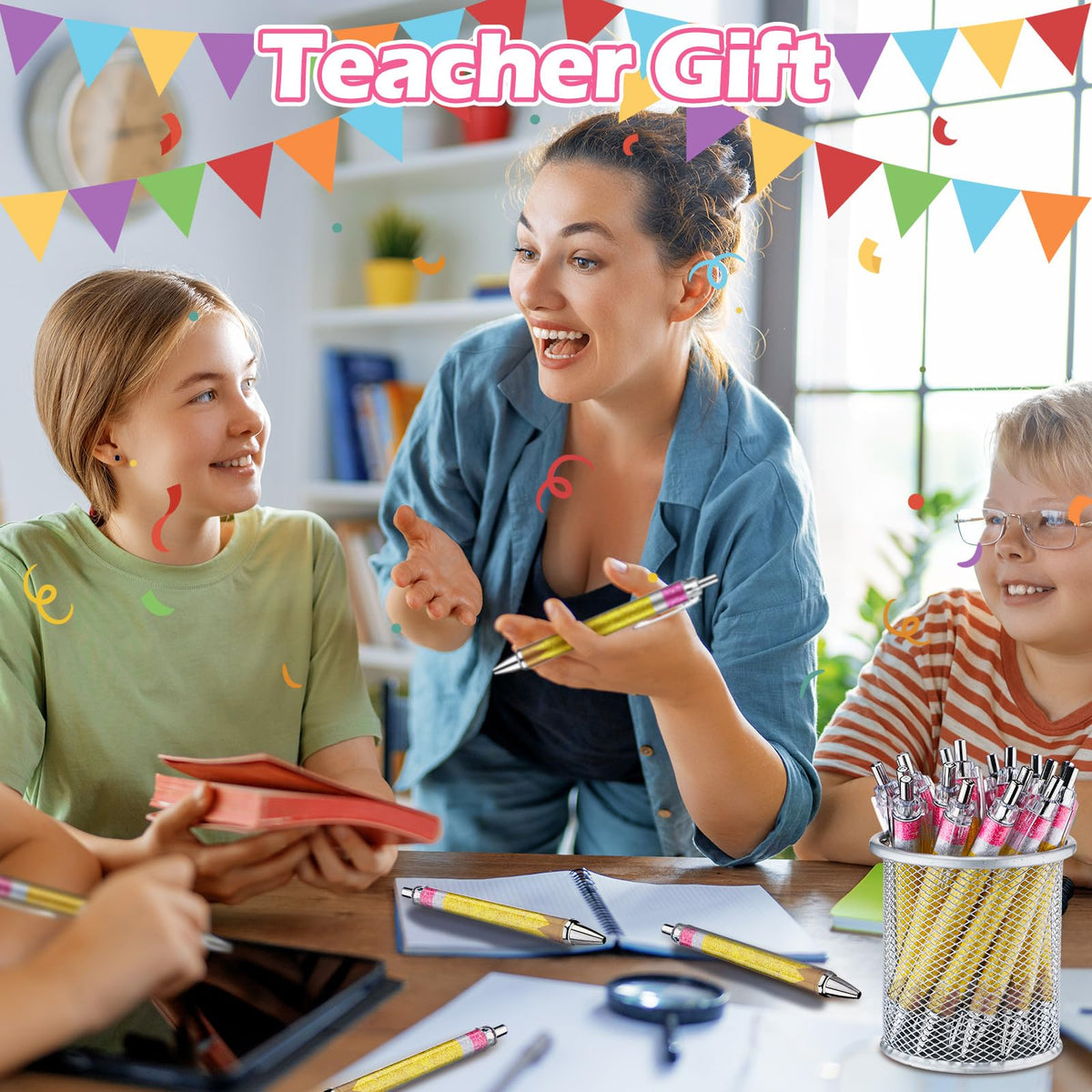 Motipuns 50 Pcs Teachers Pen Bulk Christmas Teacher Appreciation Gifts Bulk