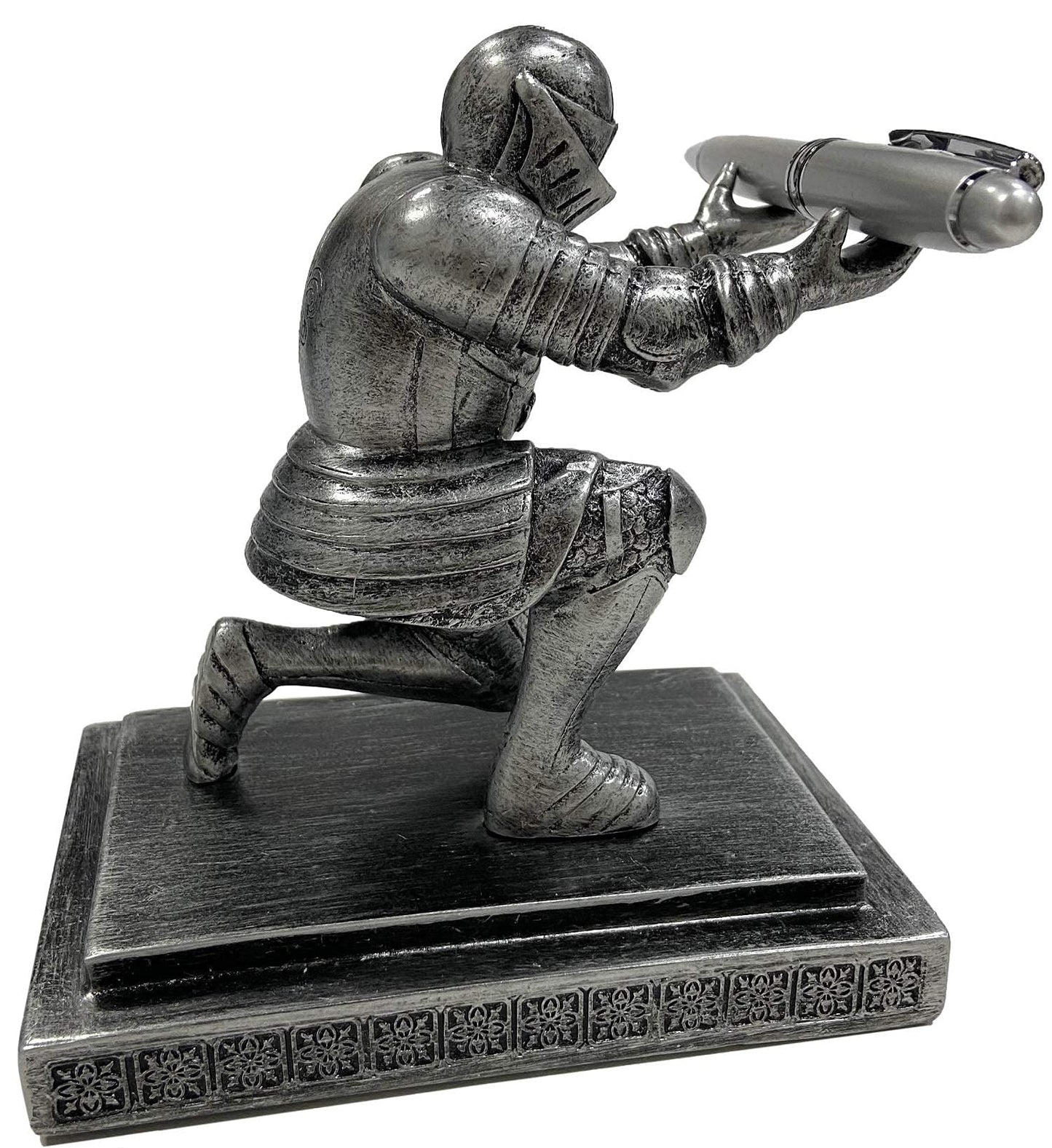 Ofiedx Executive Kneeling Knight Pen Holder with Pen - Unique Office Gifts
