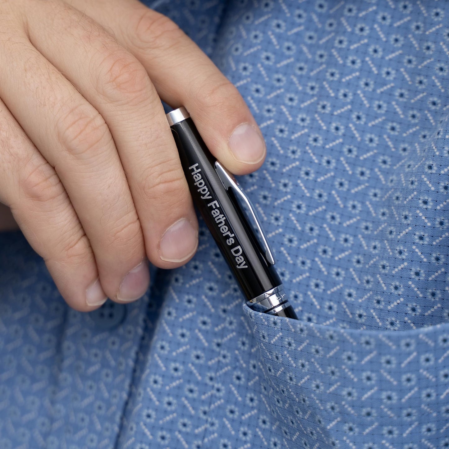 Cross Coventry Personalized Ballpoint Pen in Black Lacquer with Chrome Trim