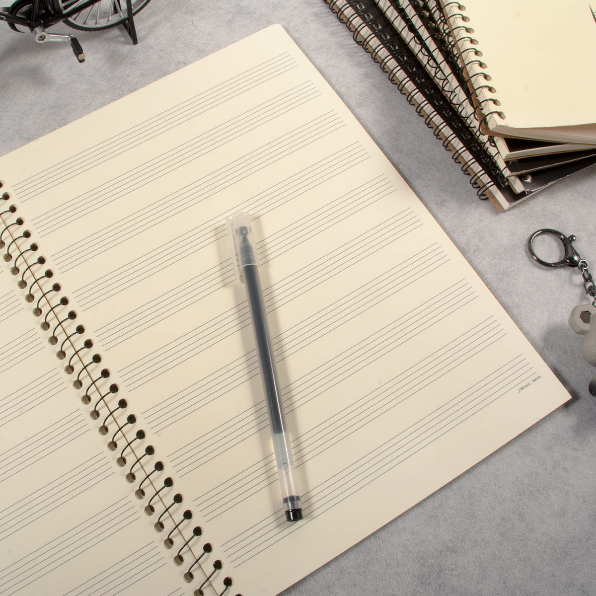 MAXCURY Music Notebook, Blank Sheet Note book, Cardboark Spiral NoteBook Manuscript Paper