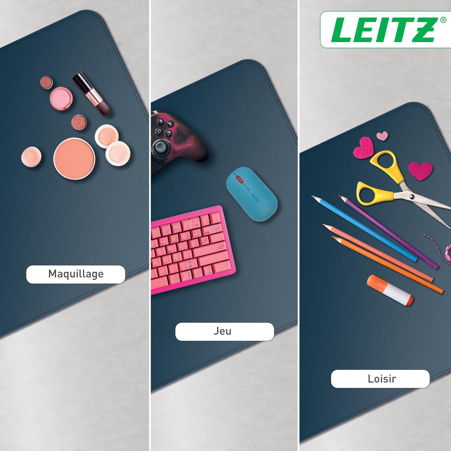 Leitz Large Desk Pad: Waterproof Non-Slip Desk Pad, Keyboard Mouse Pad for Office or Home Durable