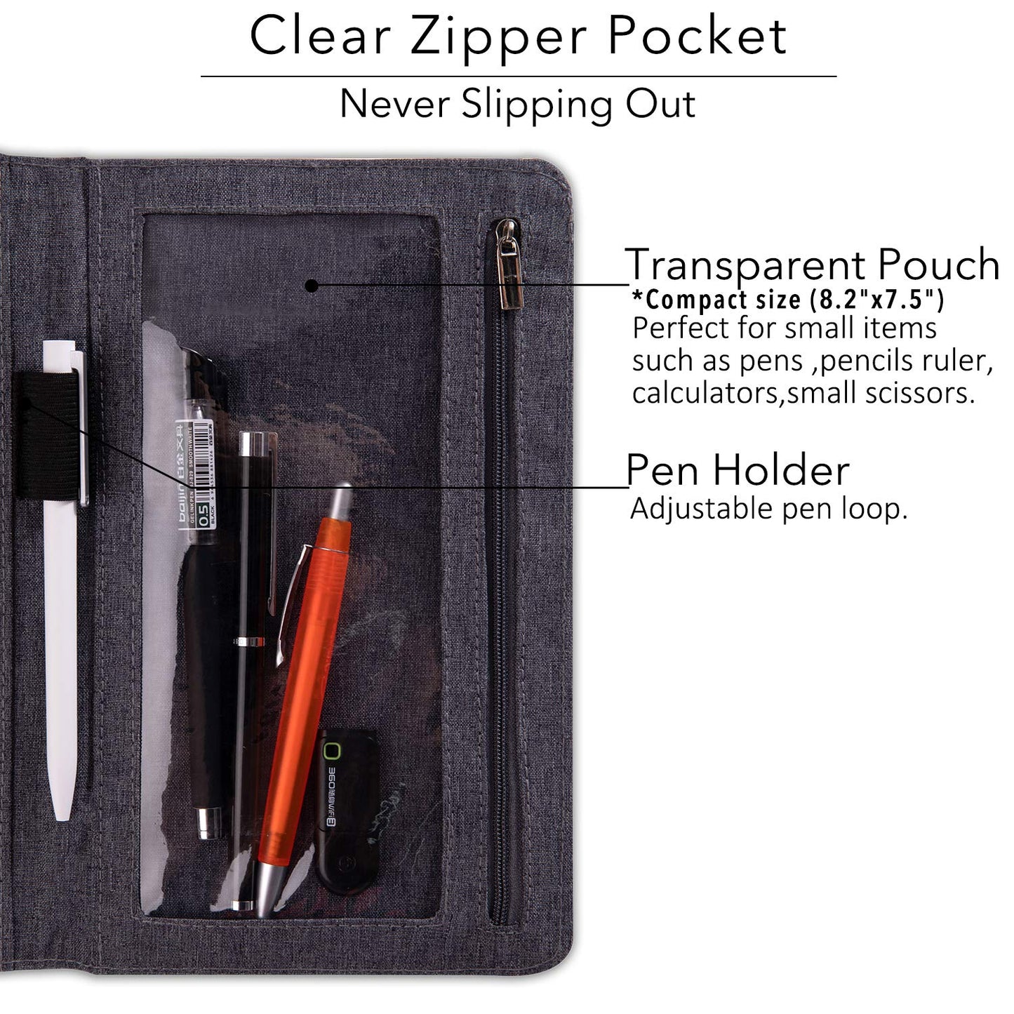 Folio Cover Compatible with Rocketbook Everlast Fusion, Cloth Fabric, Multi Organizer Men & Women