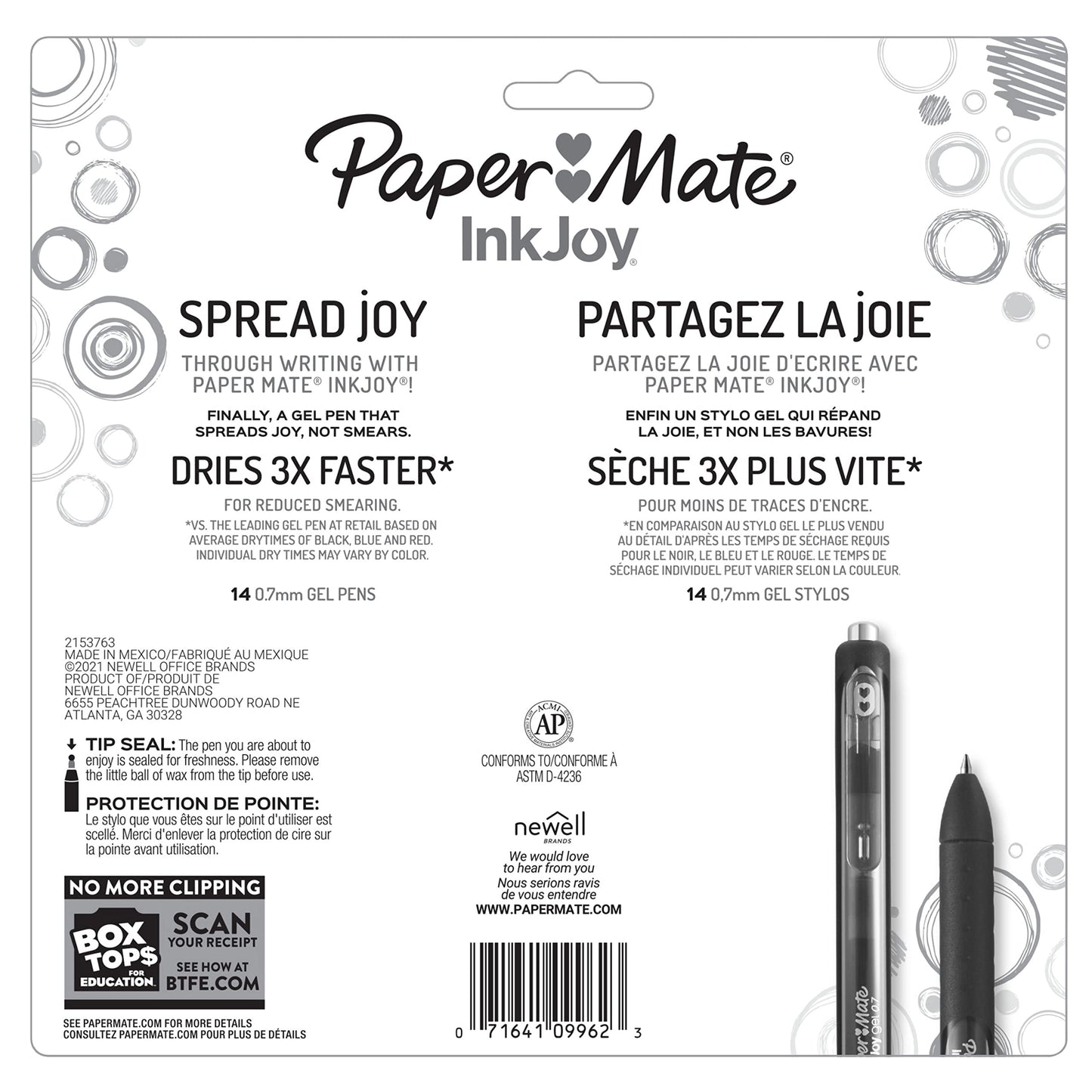 Paper Mate Colorful Gel Pens - InkJoy Gel Pens Assorted Medium Point (0.7). Perfect for Vibrant