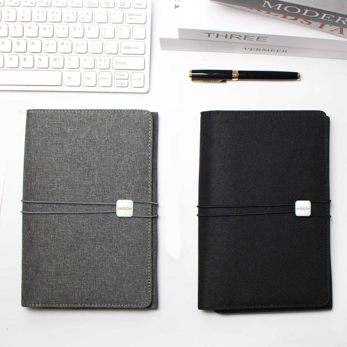 ANSSOW Folio Cover Compatible with Rocketbook Smart Notebook - Portfolio Organizer Padfolio