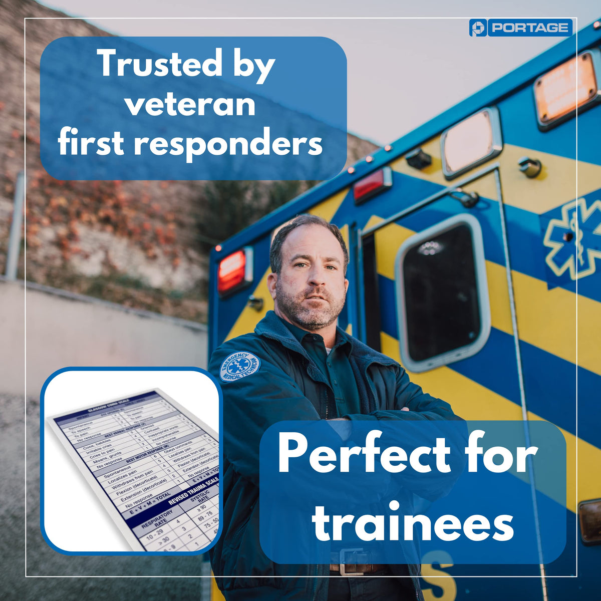 Portage EMT/First Responders Vital Statistics Notebook – 6” x 3.75” Medical Notebook for Vital
