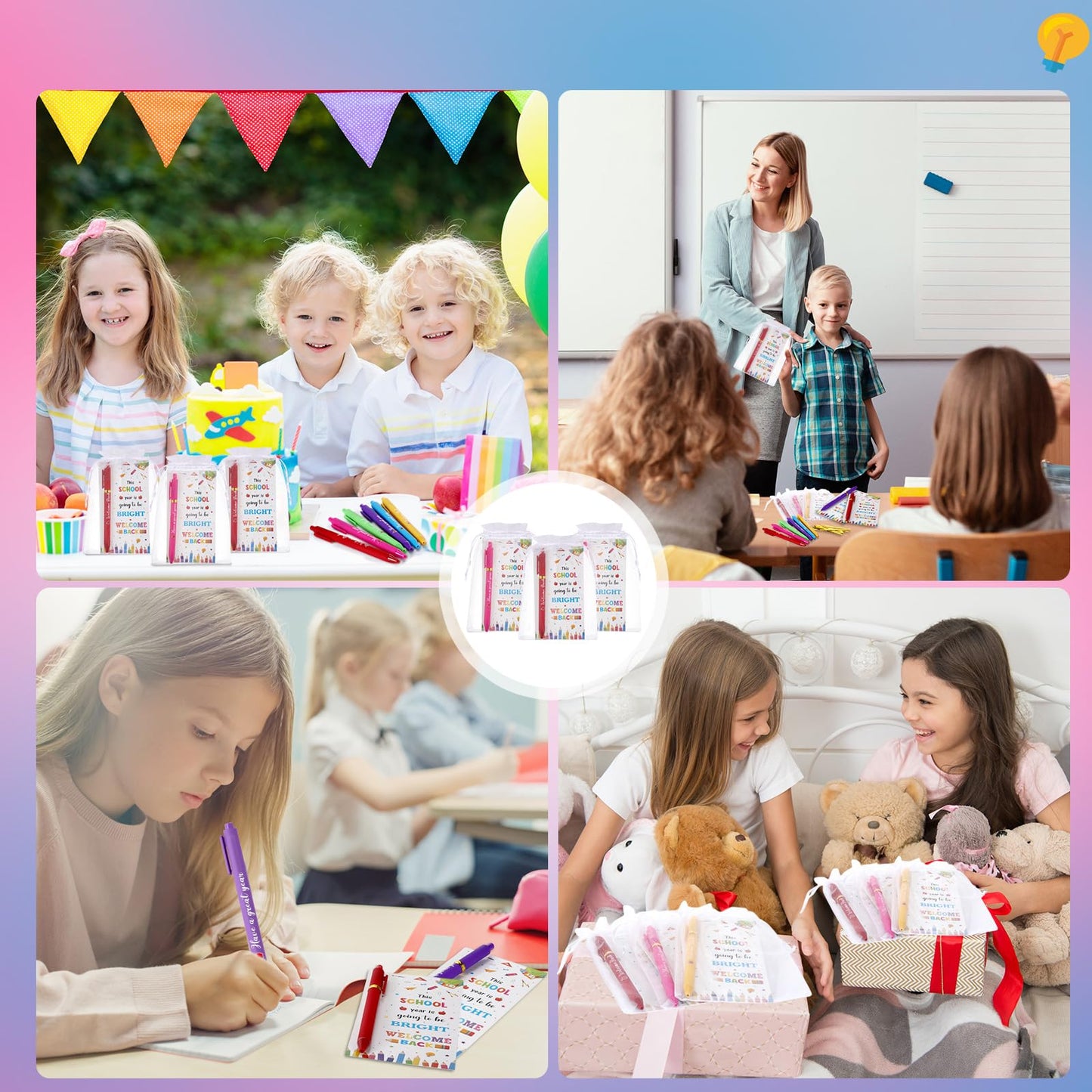 Marspark 30 Set Welcome Back to School Gifts Bulk Ballpoint Pens and Cards