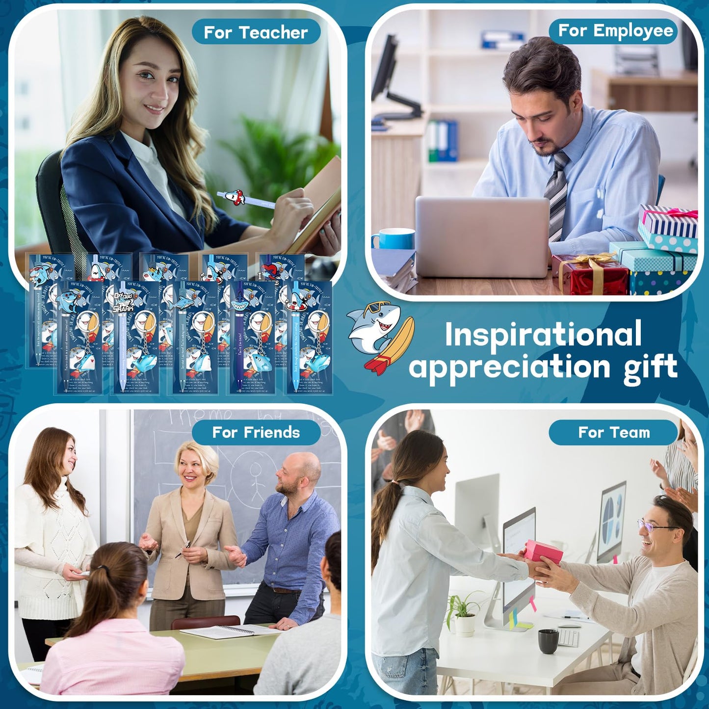 Sayglossy 20 Set Back to School Gifts Bulk Inspirational Shark Gifts Bulk