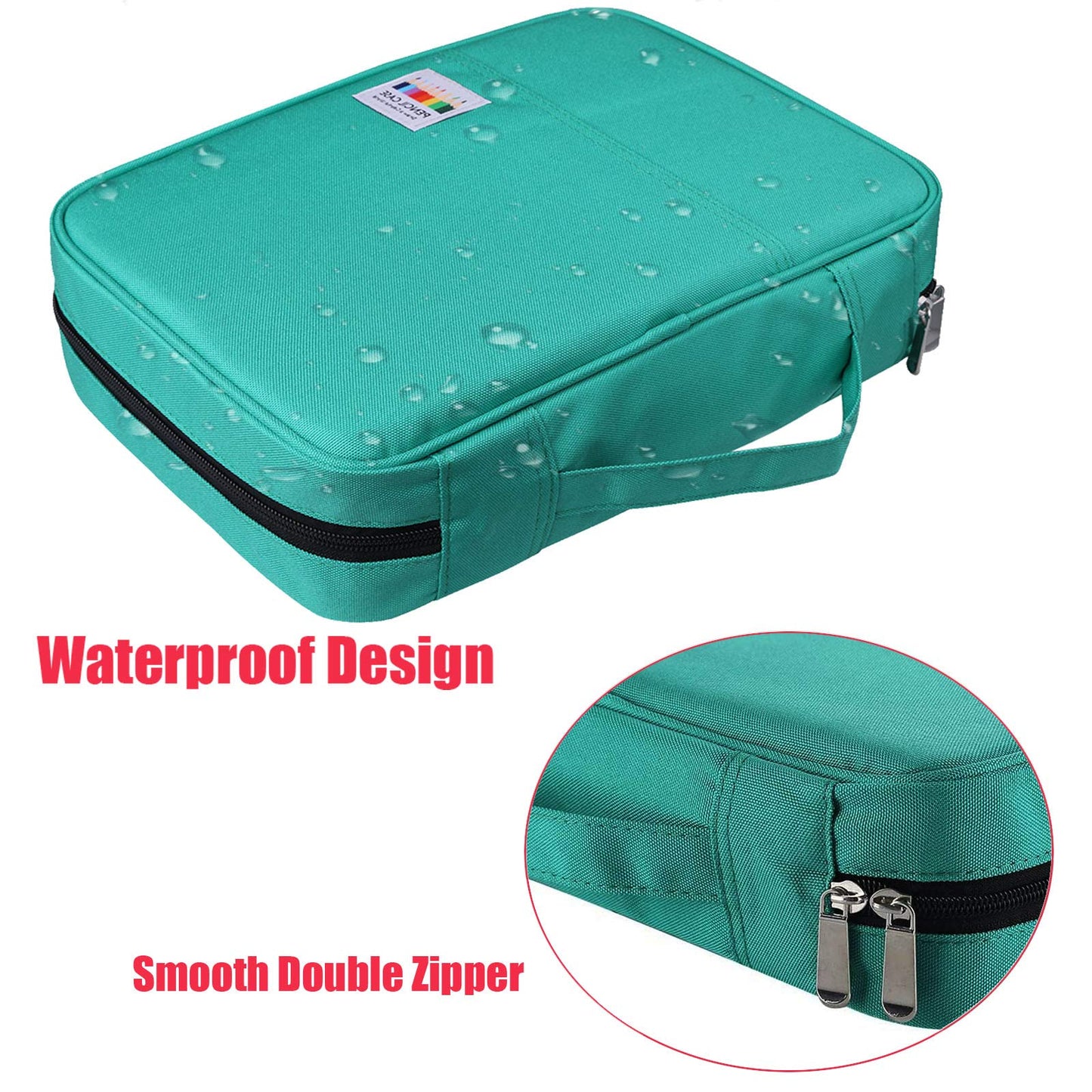 AYVANBER Colored Pencil Case 220 Slots Gel Pens Holder Waterproof Organizer Bag Portable Artist