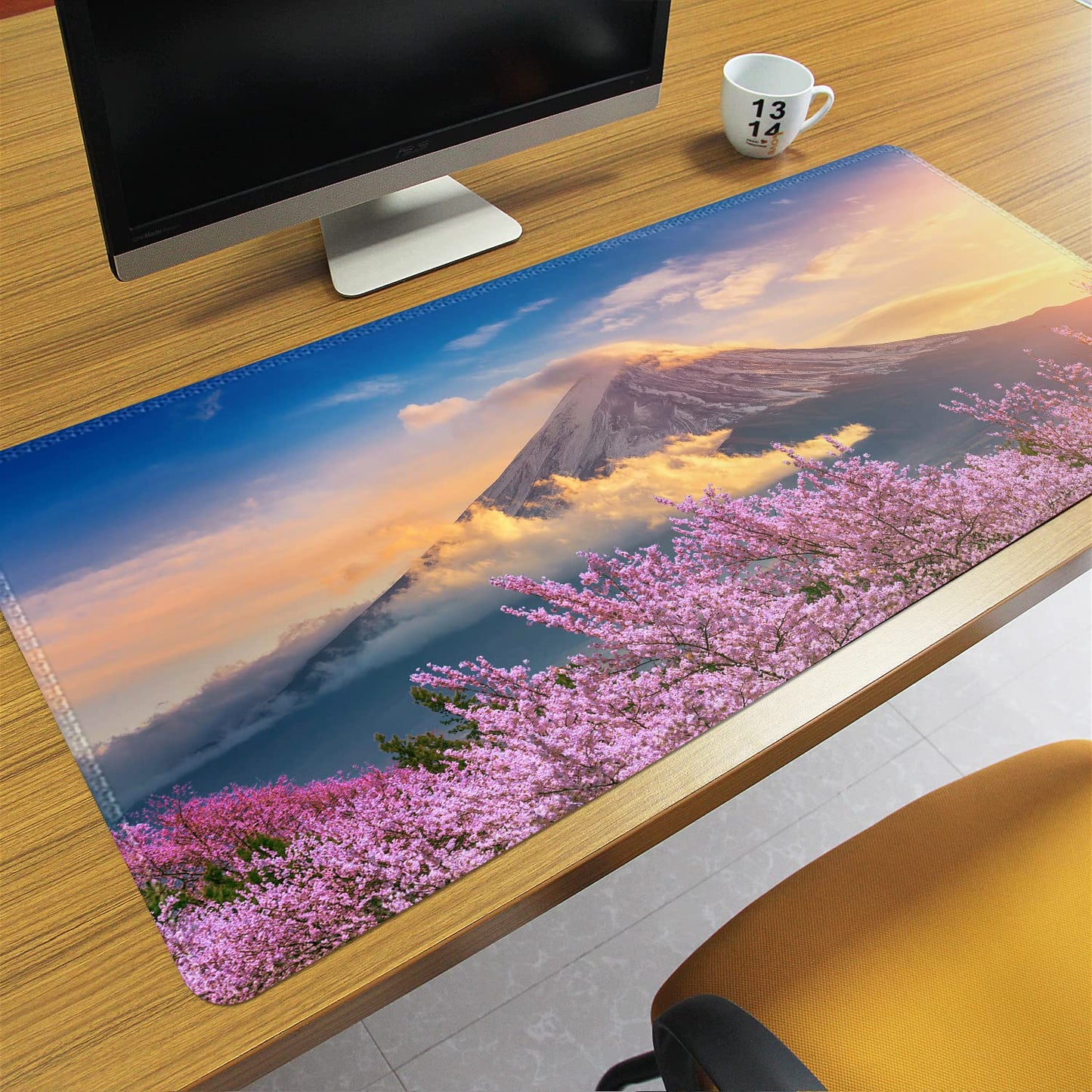 Meffort Inc XXL Mouse Pad Thick Water Resistance Desk Mat with Non-Slip Rubber Pad for Home Office