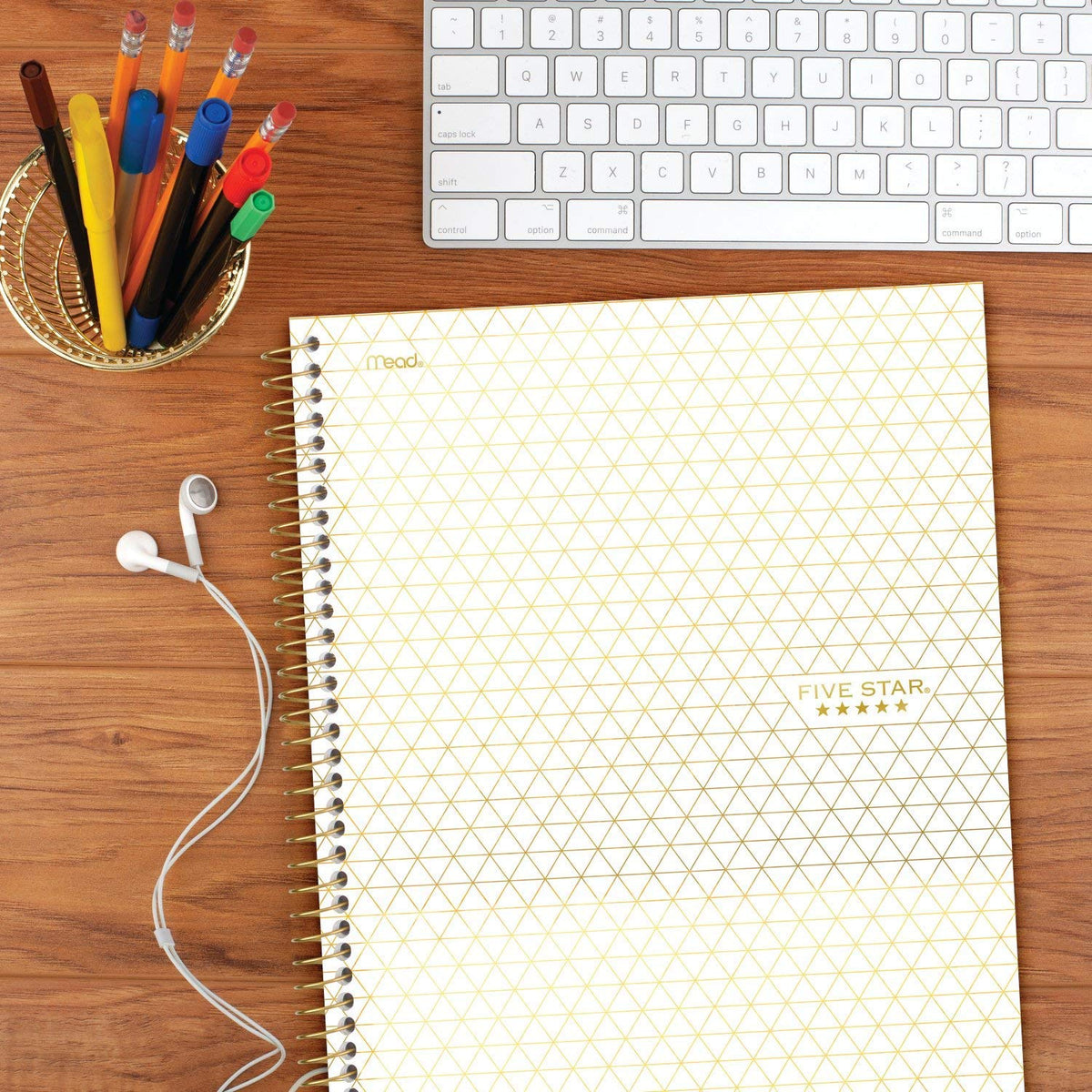 Five Star Spiral Notebook + Study App, 1-Subject, College Ruled Paper, 11" x 8-1/2", 100 Sheets