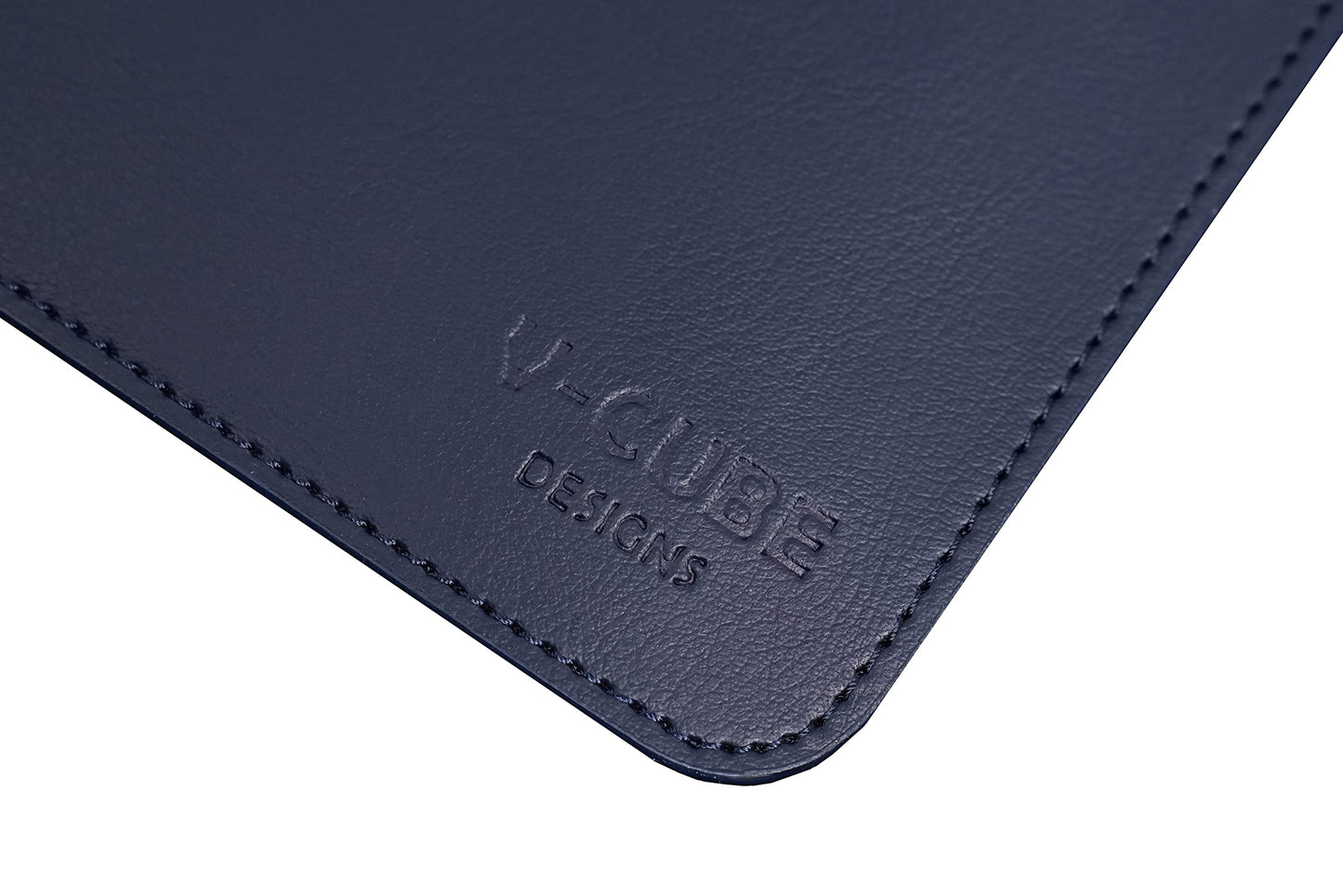 V-CUBE Designs Desk Mat|75X40cm|2.4mm Thick(Padded)|Premium Vegan Leather Laptop Mat/Extended Mouse