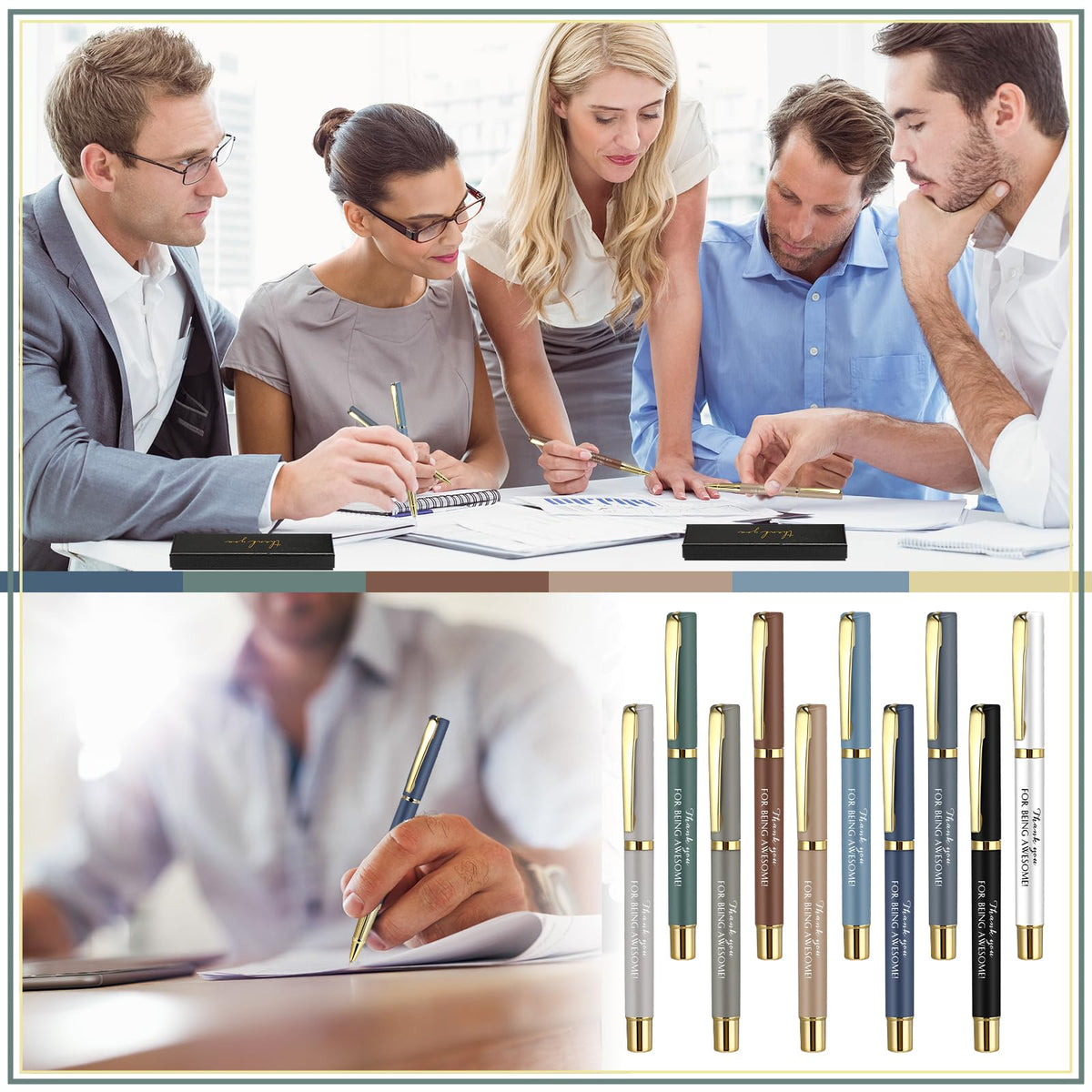PerKoop 10 Sets Thank You Gifts, Appreciation Pens with Boxes for Men Women