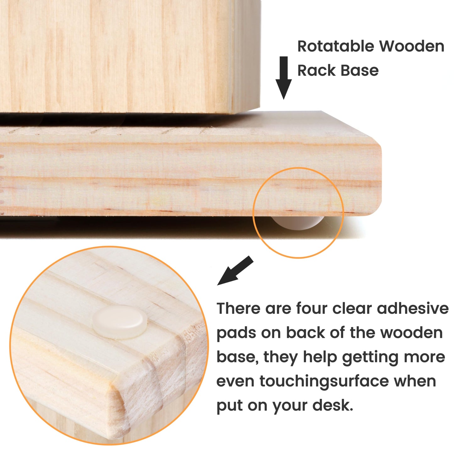 New brothread 93 Spools 360° Fully Rotating Wooden Thread Rack