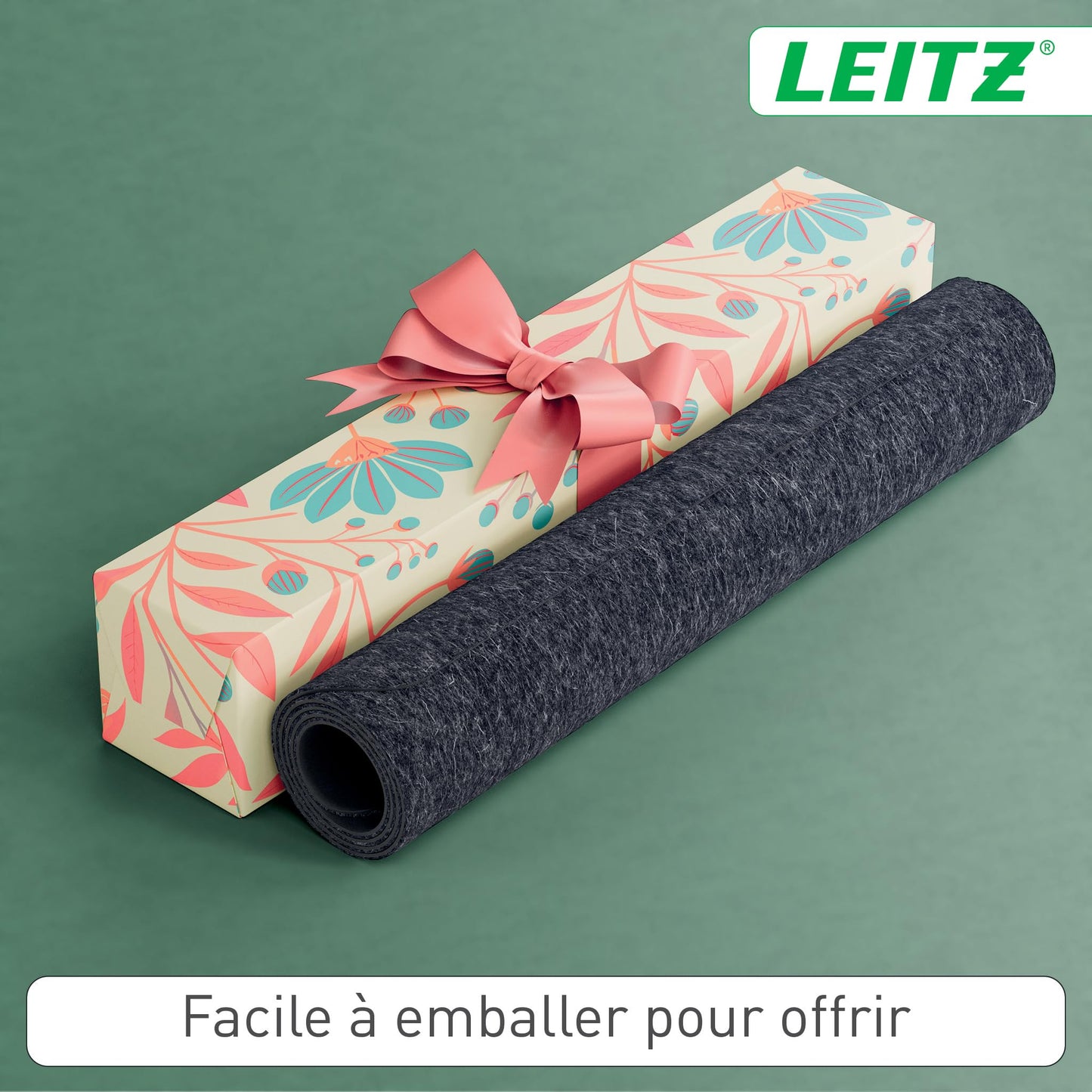 Leitz Large Felt Desk Pad, Felt Desk Pad, Non-Slip Soft Surface Keyboard Mouse Pad for Office or