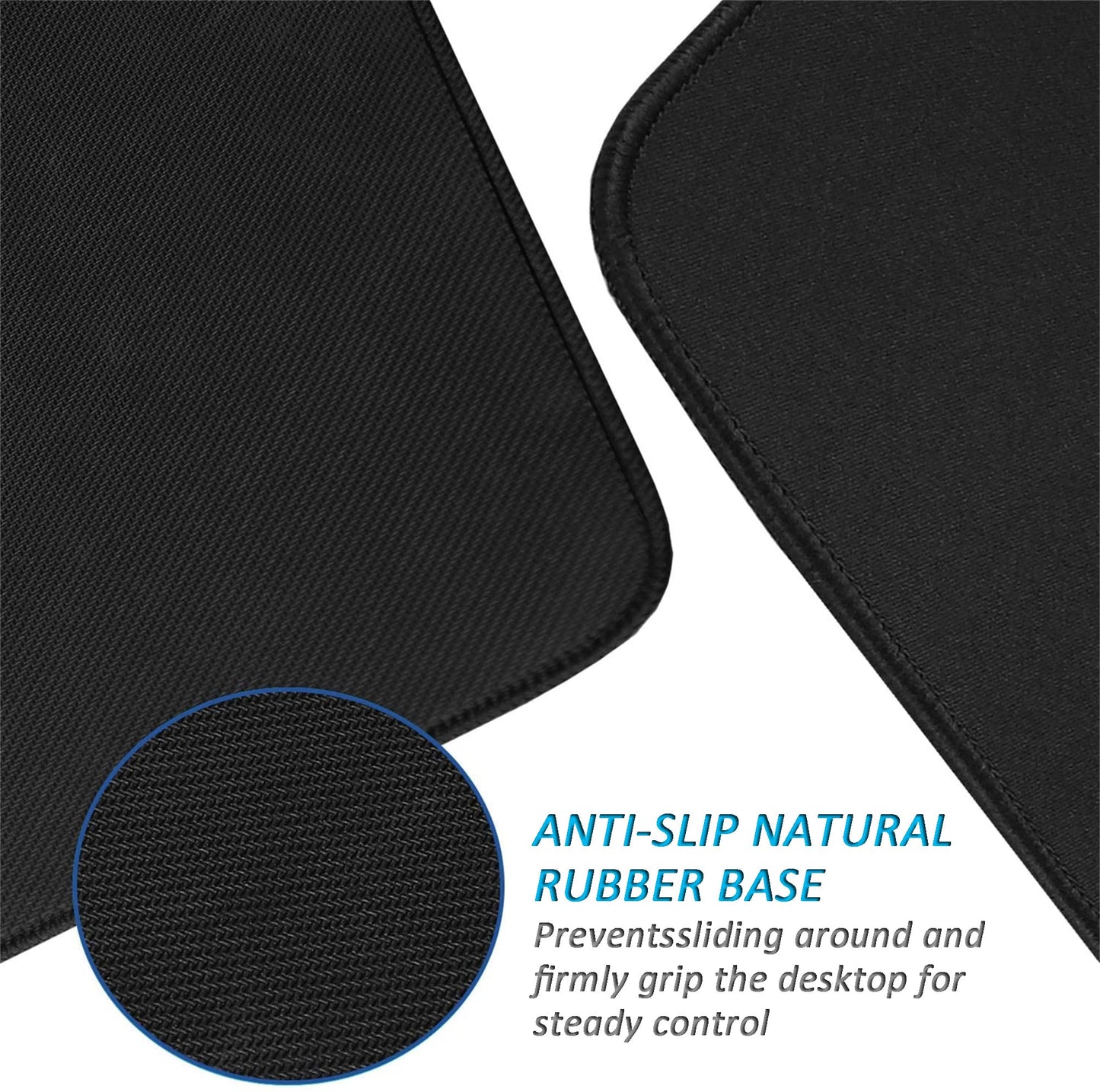 LL-COEUR XXL Black Mouse Pad Gaming Keyboard Mat Laptop Office Desk Mat (39.3" x 21.6" x 0.12")