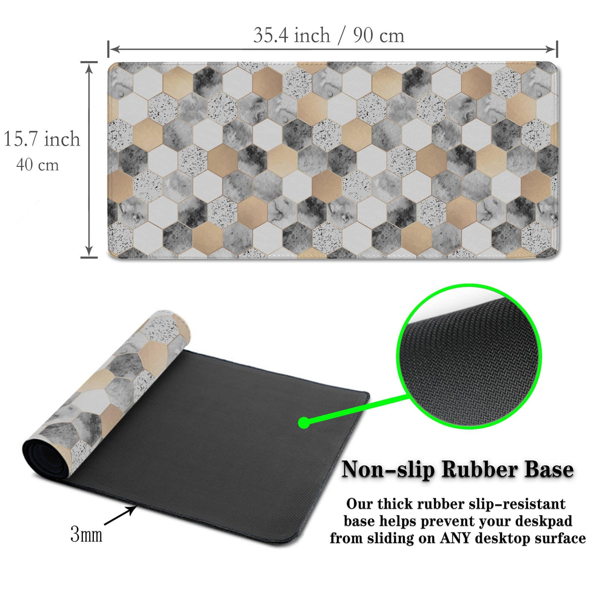 Samgula XXL Mouse Pad Desk Mat Large Gaming Mouse Pads Computer Mats 900X400 Mousepad Non-Slip