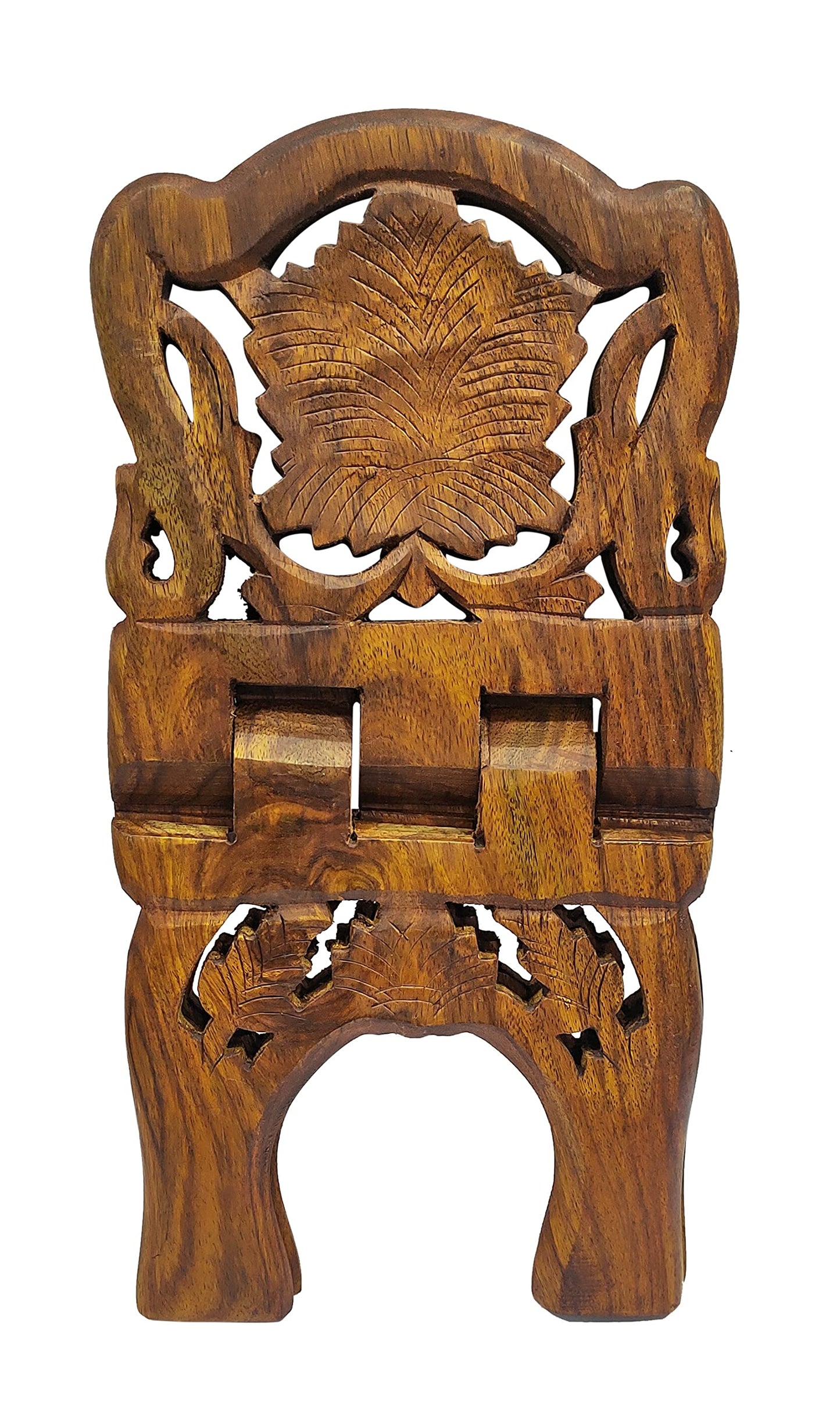Craftsman 12 Inch Rahel Holy Book Stand for Pooja puja Gita Quran Bible Stand Holder. Folding