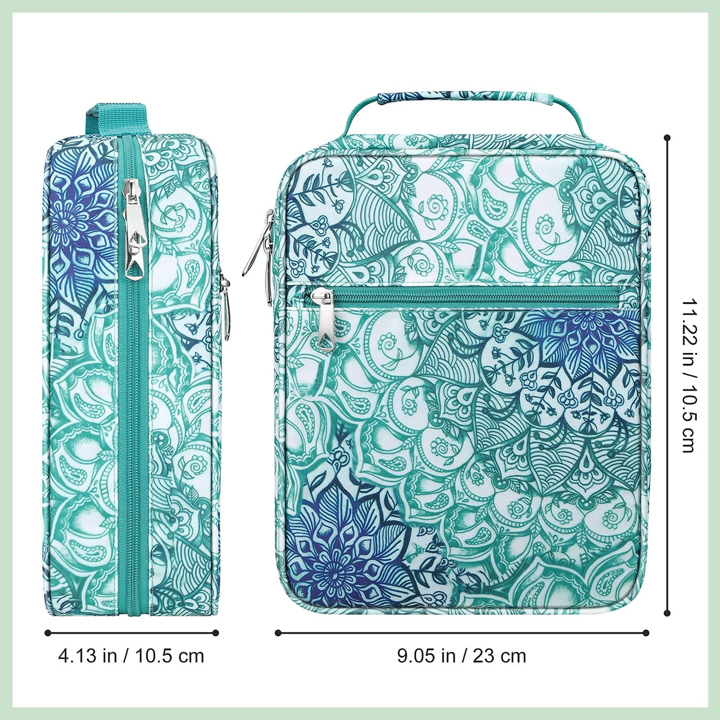 FINPAC Pencil Case Holder Slot, Large MultiLayer Watercolor Pen Bag w/Zipper Front Pocket, Big