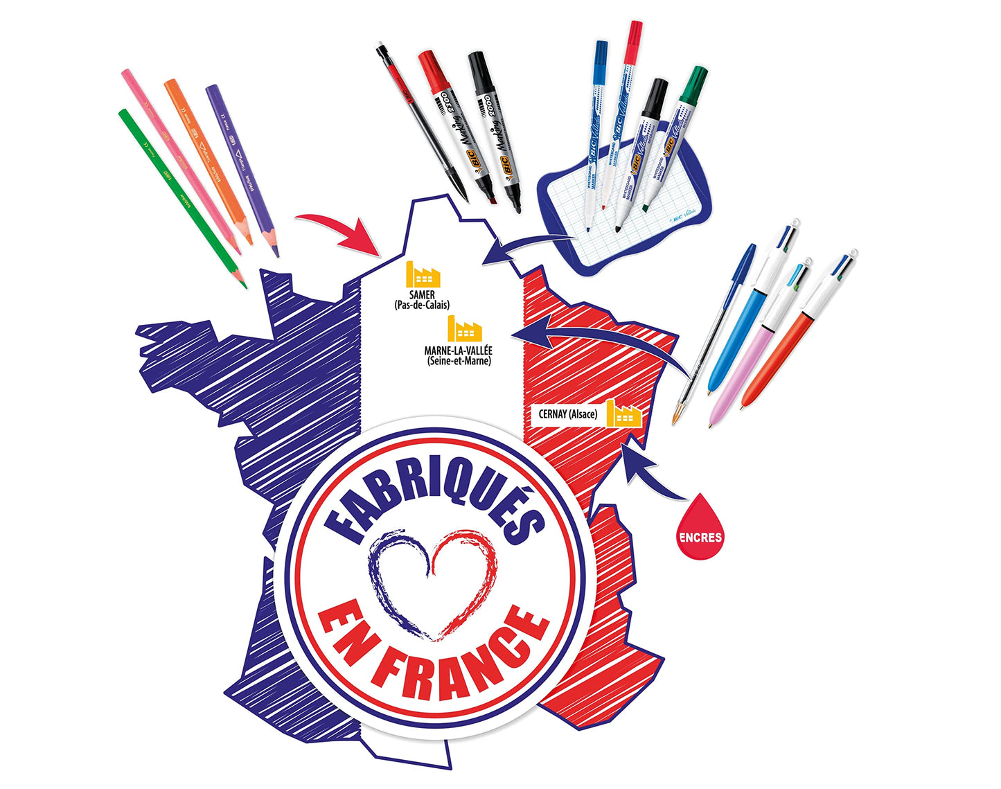 BIC 4 Colours Assorted Retractable Medium Point (1.0 mm) Ballpoint Pens, 6 Pens And Each Pen