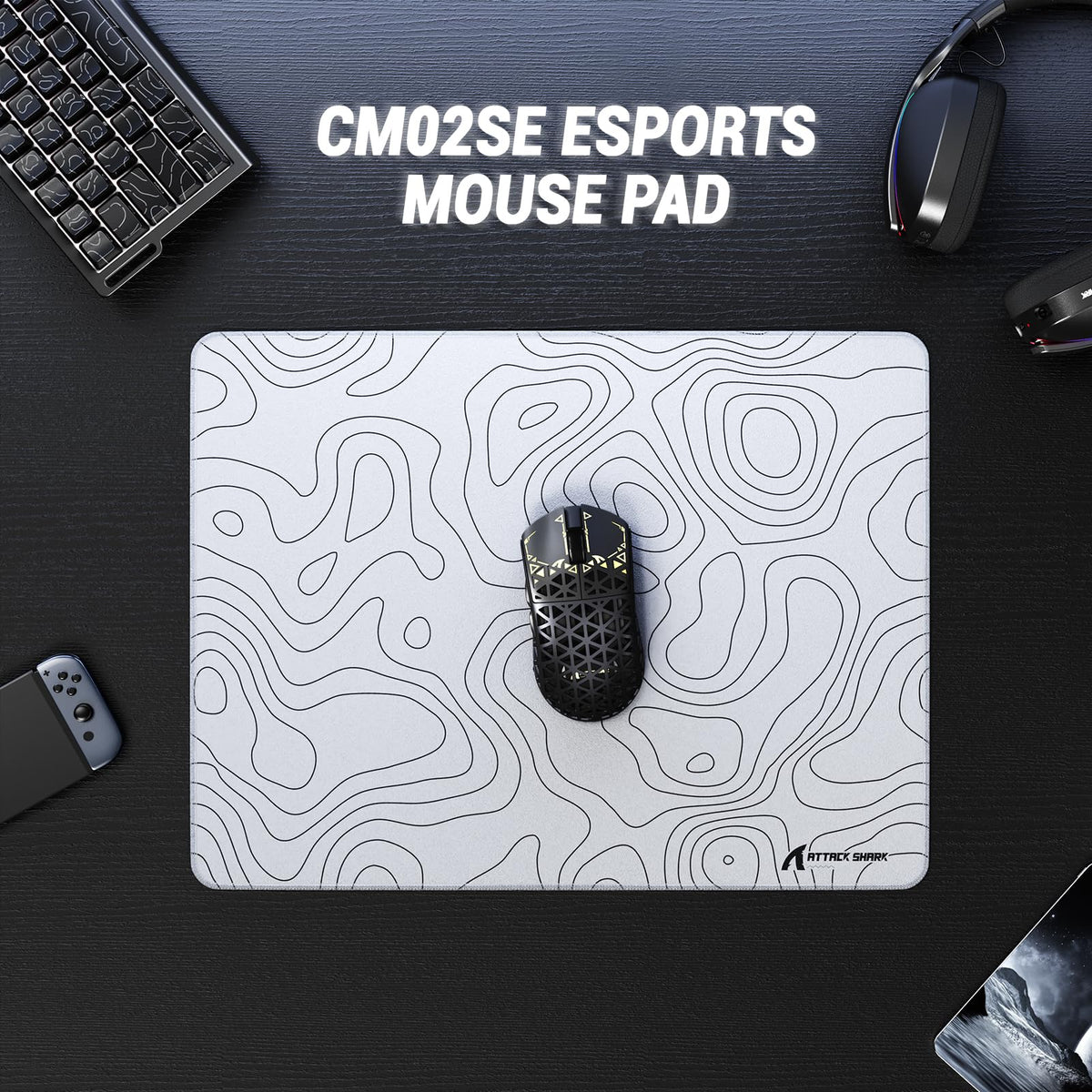 ATTACK SHARK CM02SE Gaming Mouse Pad for Esports Speed Mouse mats for Desk Waterproof Surface
