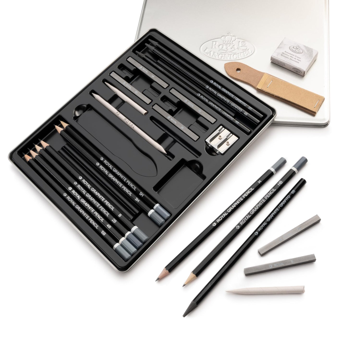 Royal & Langnickel Essentials(TM) Sketching Art Set W/Tin Blue, 1 count (pack of 1)