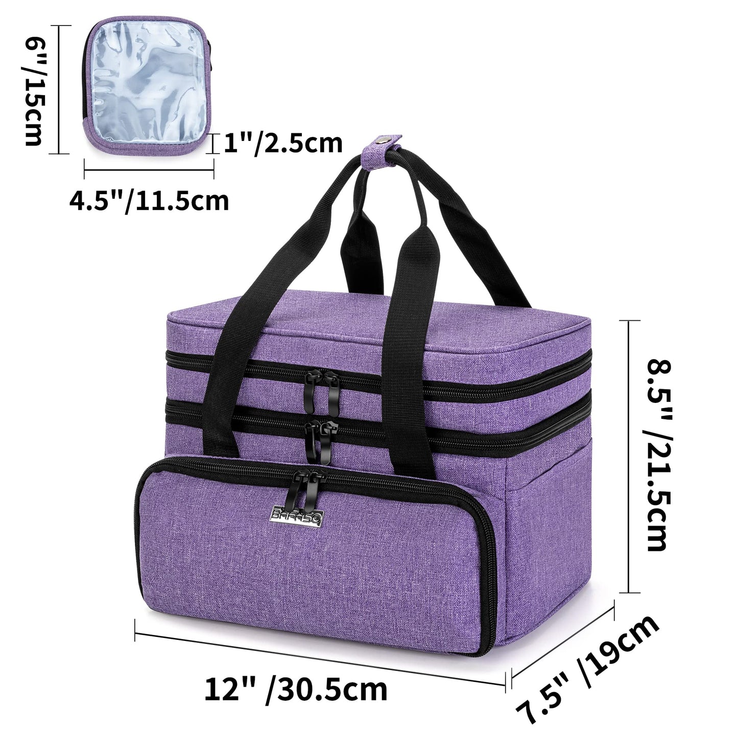 BAFASO Double Layer Sewing Accessories Organizer, Purple