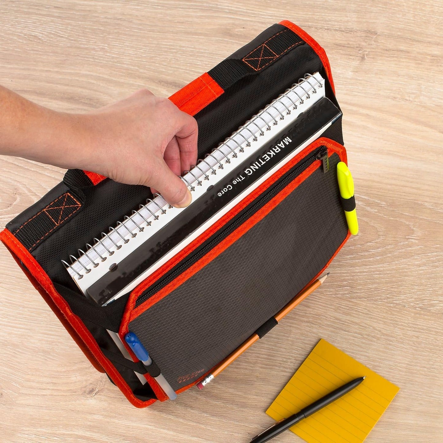 Five Star Zipper Binder, 2 Inch 3 Ring Binder, Expansion Panel, Durable, Color Selected For You, 1