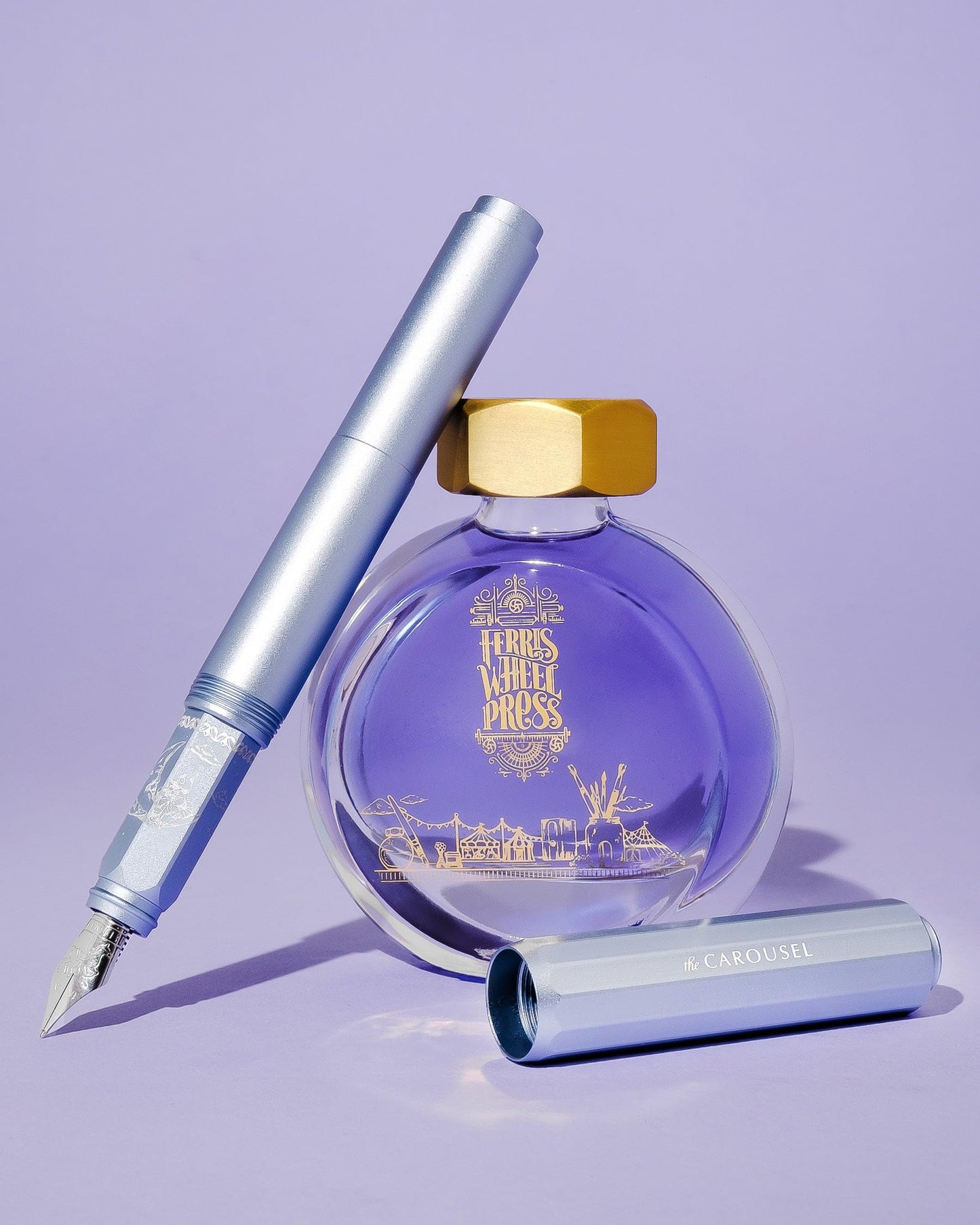 Ferris Wheel Press Ink, Everyday Ink Collection, Harlequin Dream, Deep Periwinkle Blue, 38ml