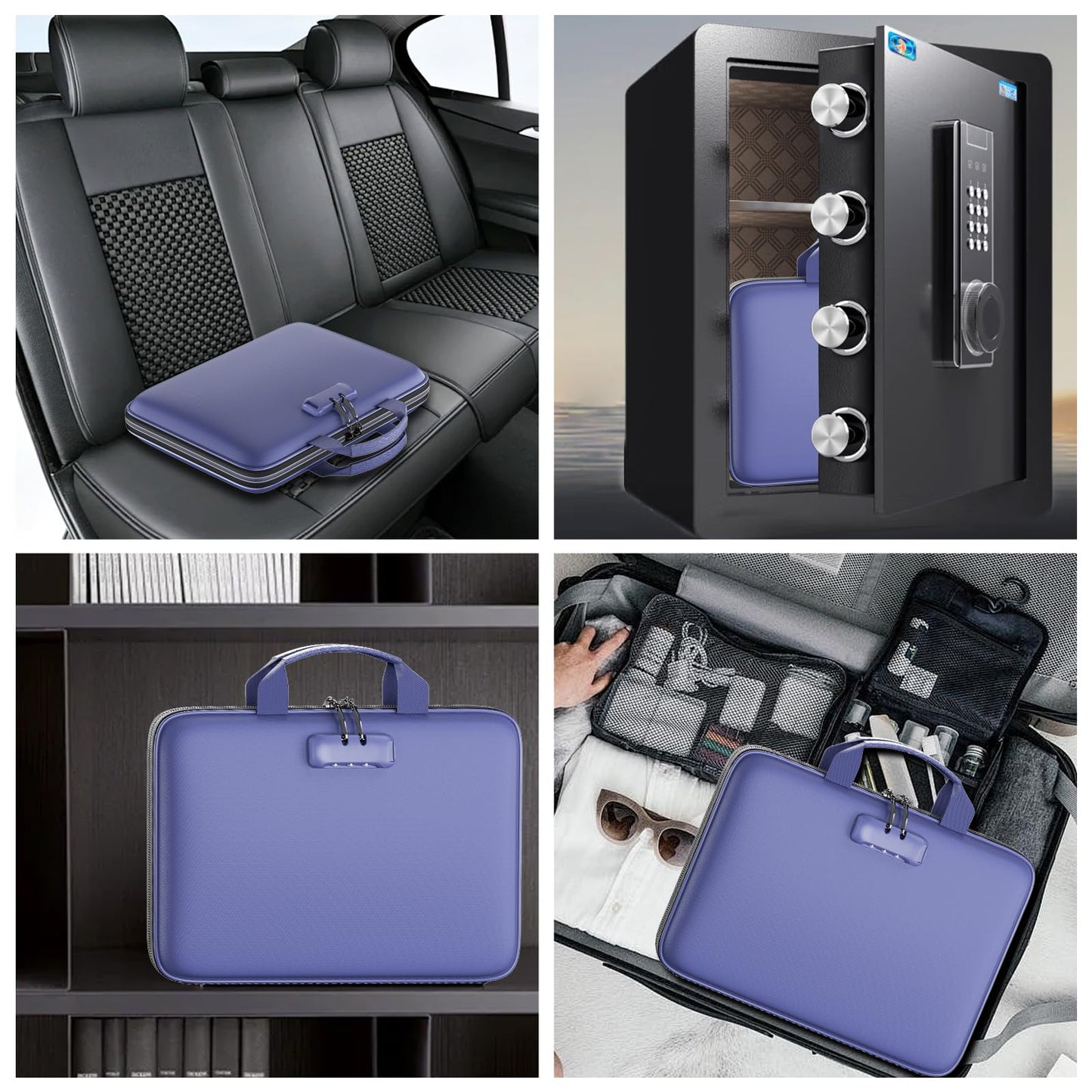 Tamfile Fireproof File Organizer with Lock,Hard Case Fireproof Document Box