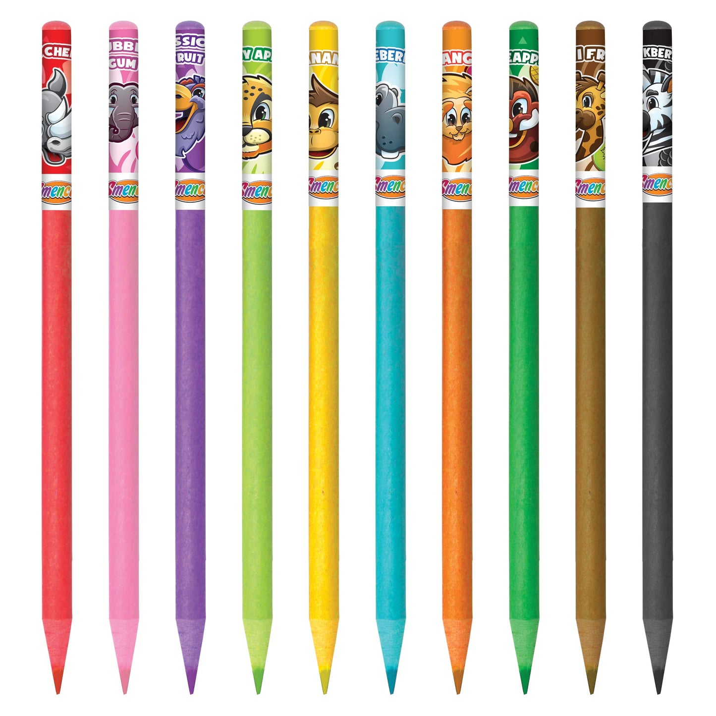 Safari Colored Smencils - Patented Gourmet Scented Colored Fun Pencils - Made from Recycled