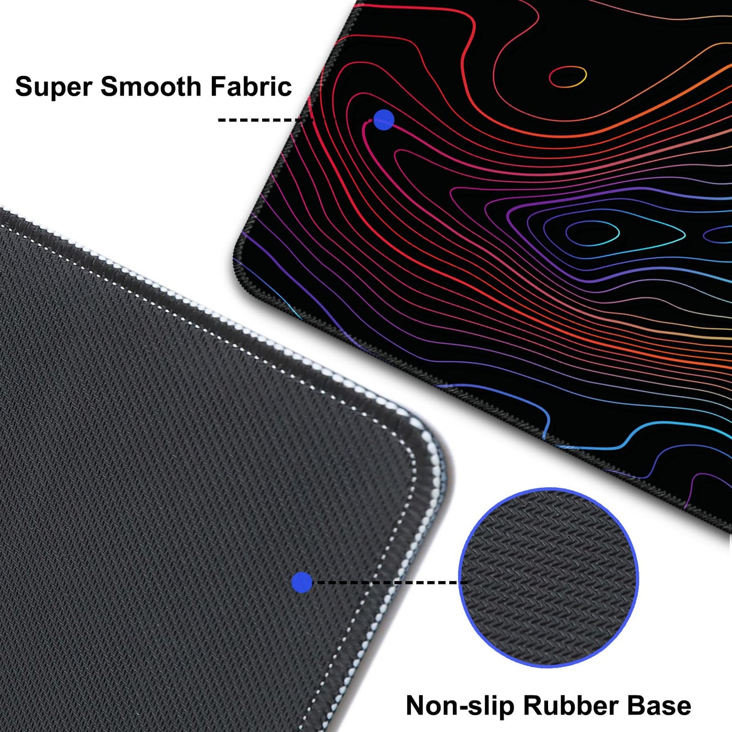 Wiabsi Desk Mat Pad,Large XXL Extended Mouse Pad Mat for Desktop Keyboard